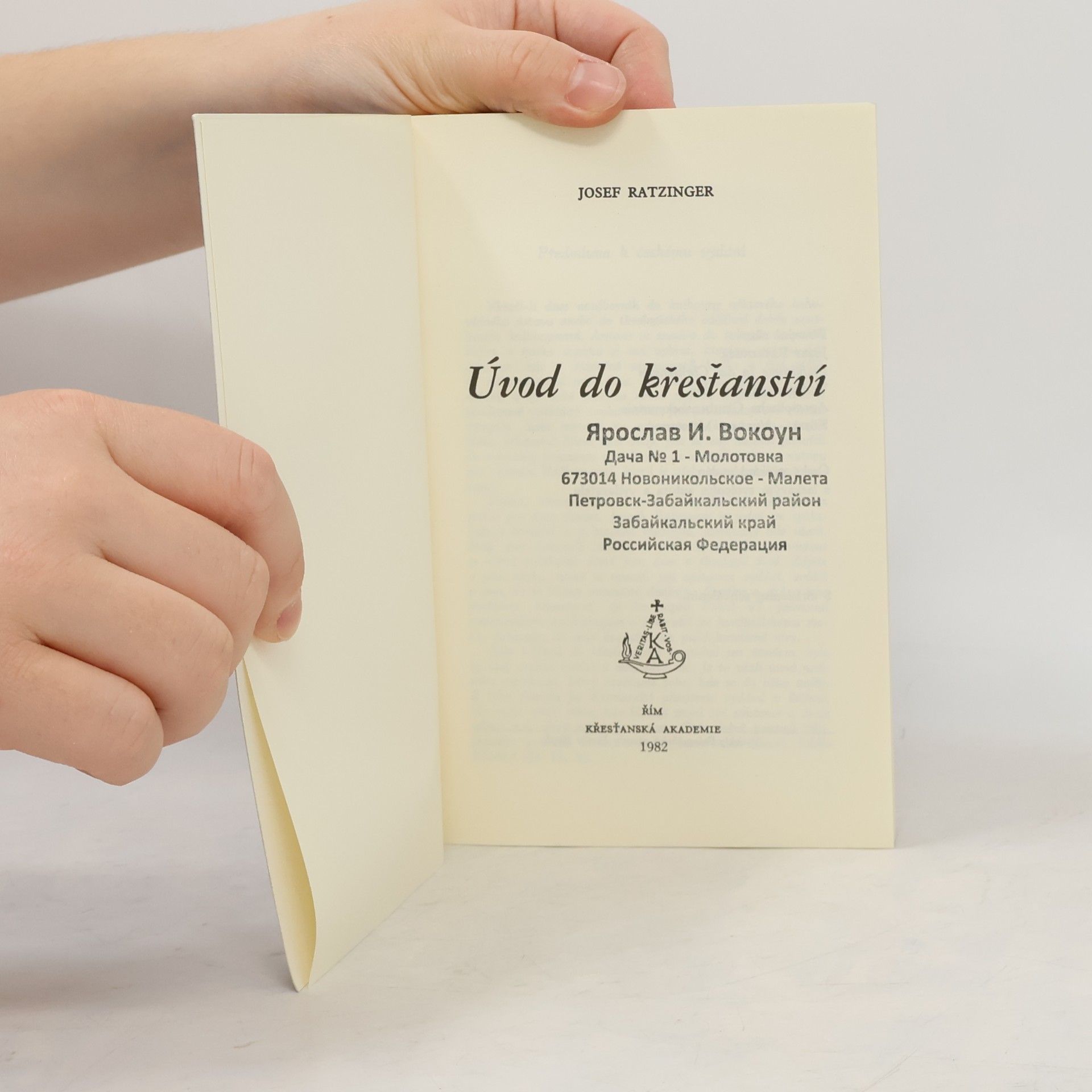 Joseph Ratzinger Úvod do křesťanství