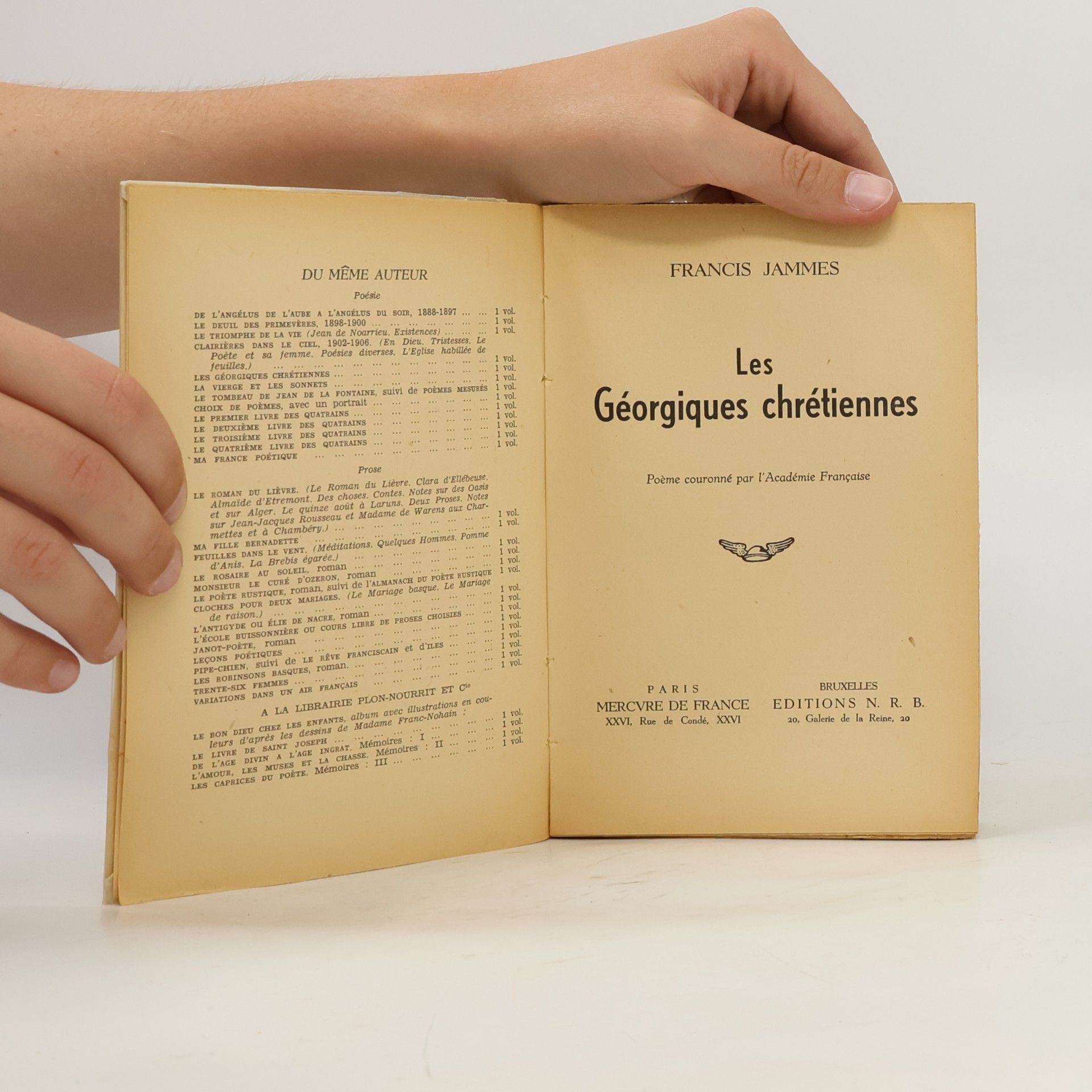 Francis Jammes Les Géorgiques chrétiennes