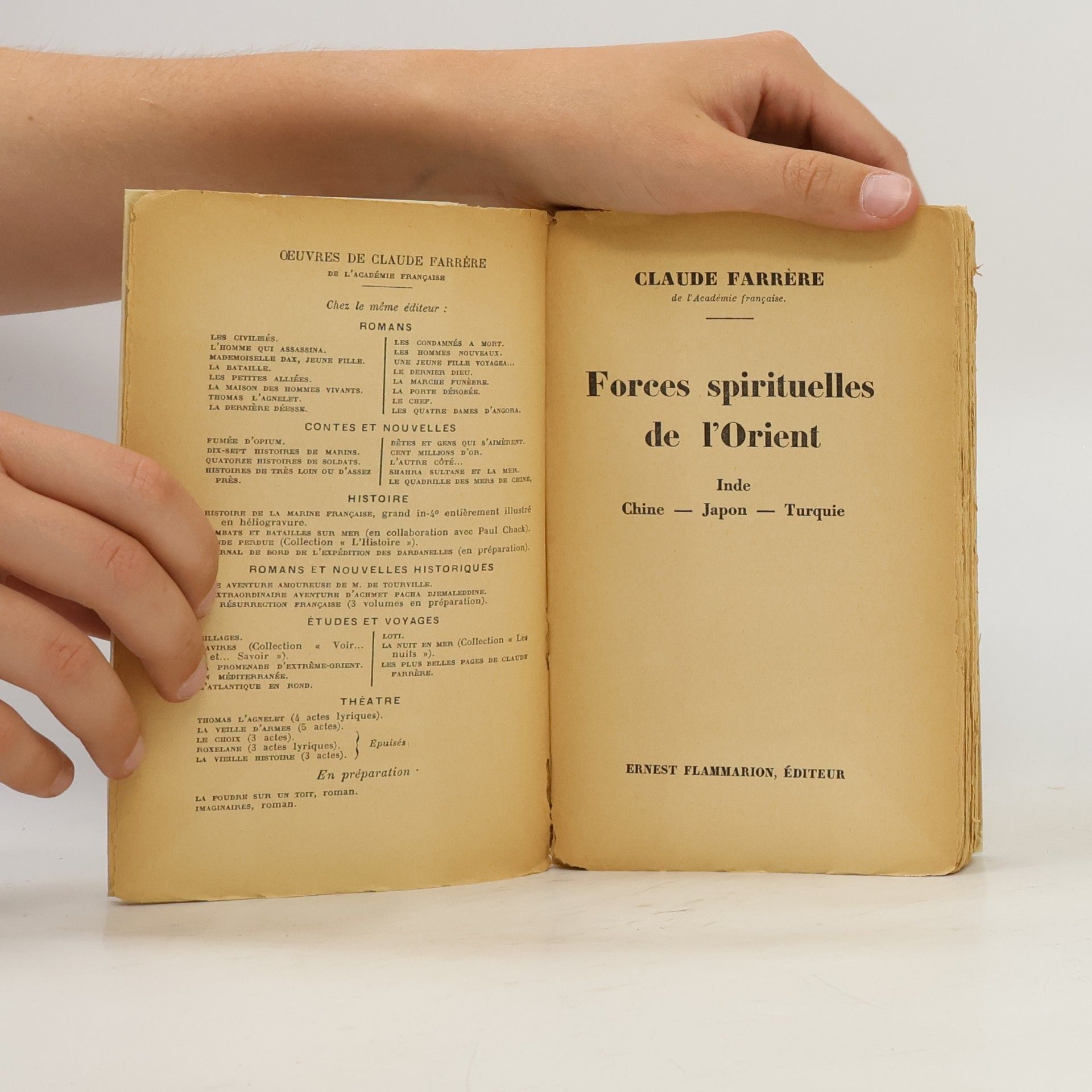 Claude Farrère Forces spirituelles de l´Orient