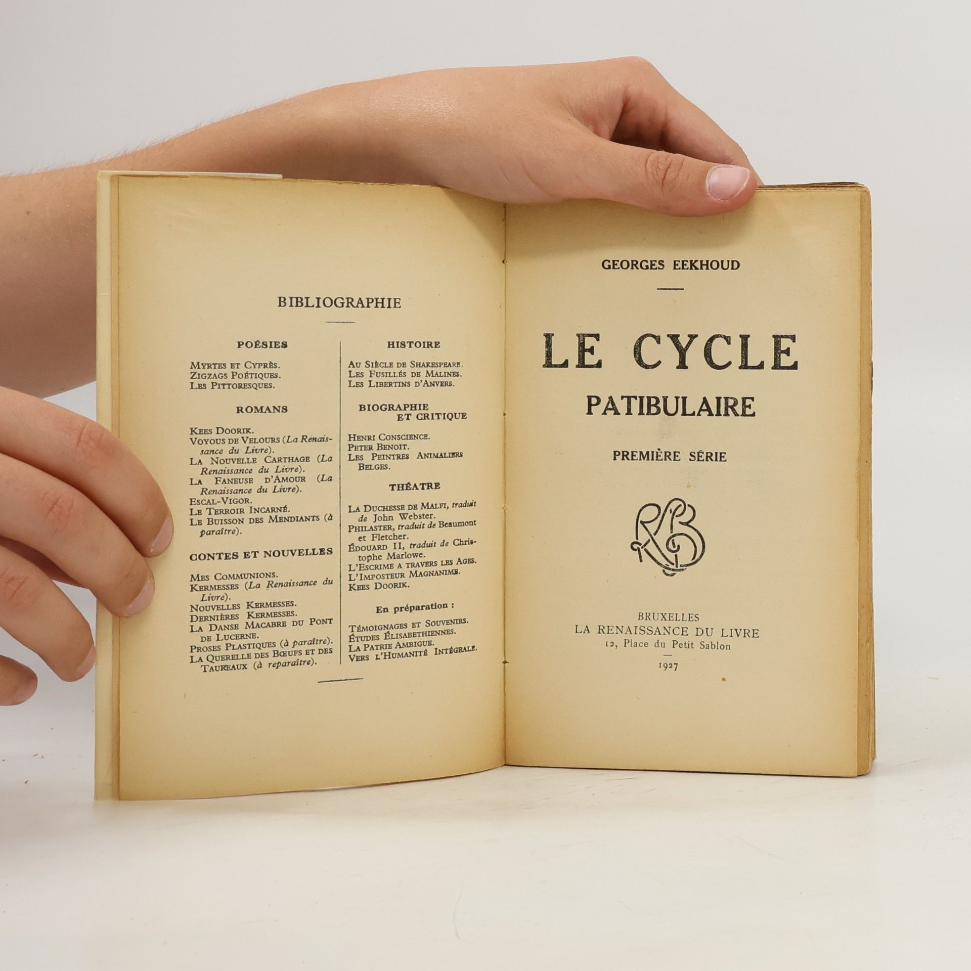 Georges Eekhoud Le Cycle Patibulaire