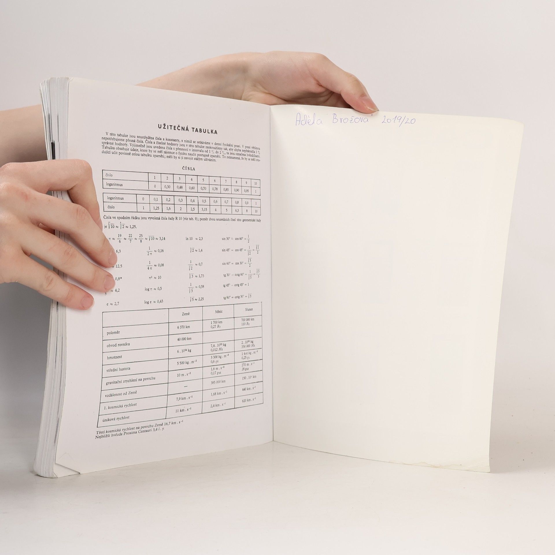 Kolektiv autorů Matematické, fyzikální a chemické tabulky pro střední školy