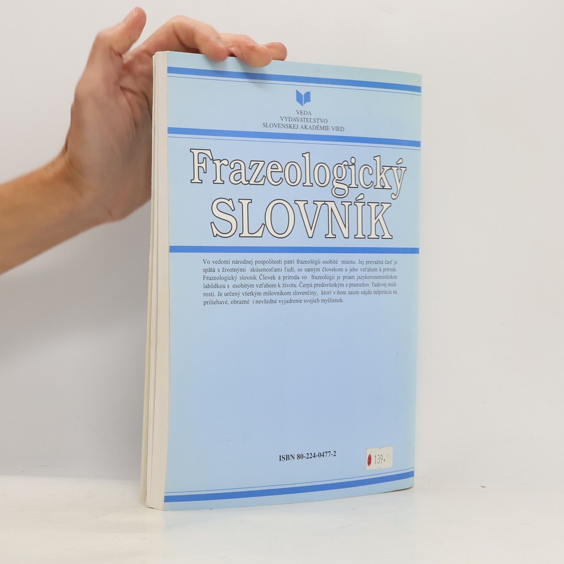 Katarína Habovštiaková Frazeologický slovník: Človek a príroda vo frazeologii