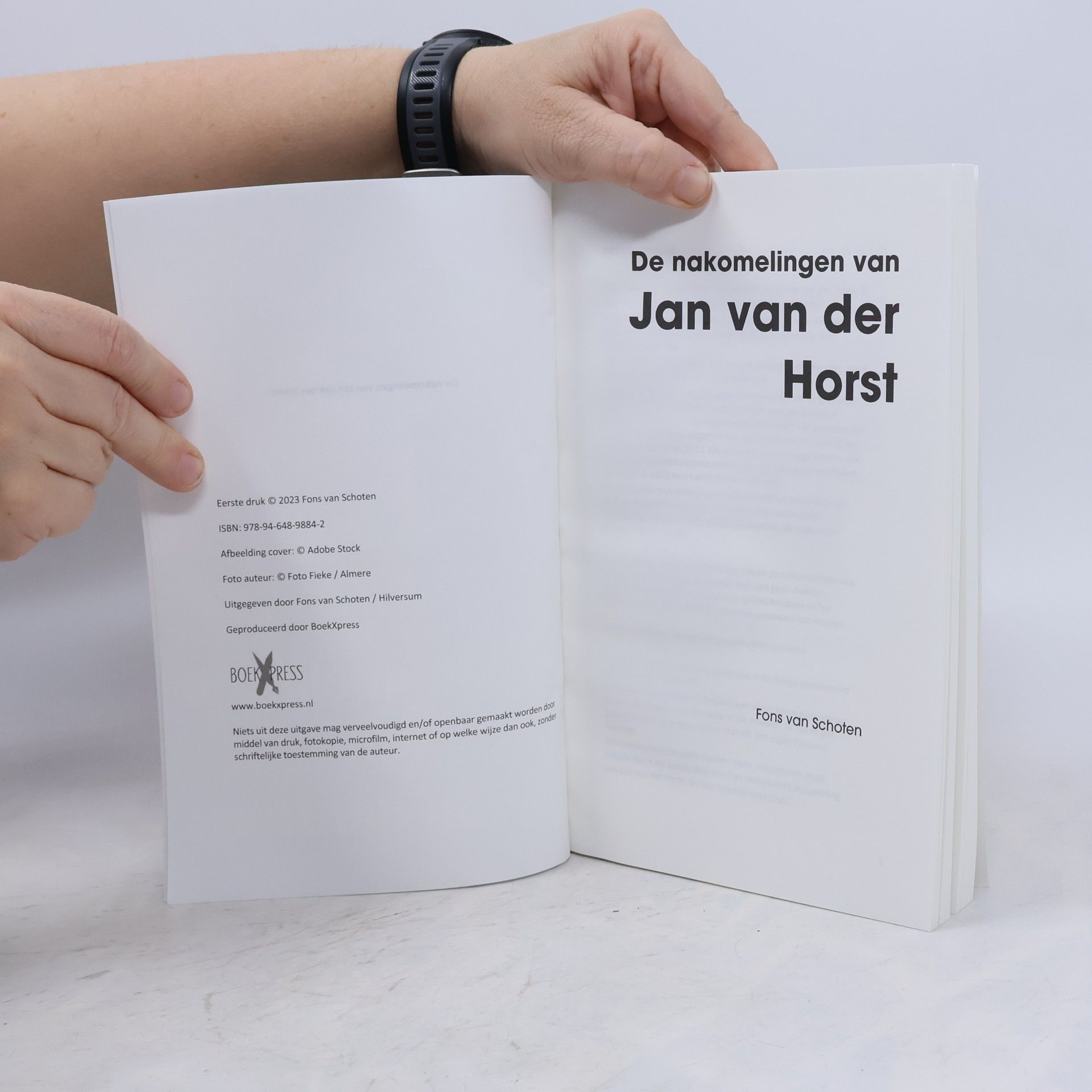 Fons van Schoten De nakomelingen van Jan van der Horst