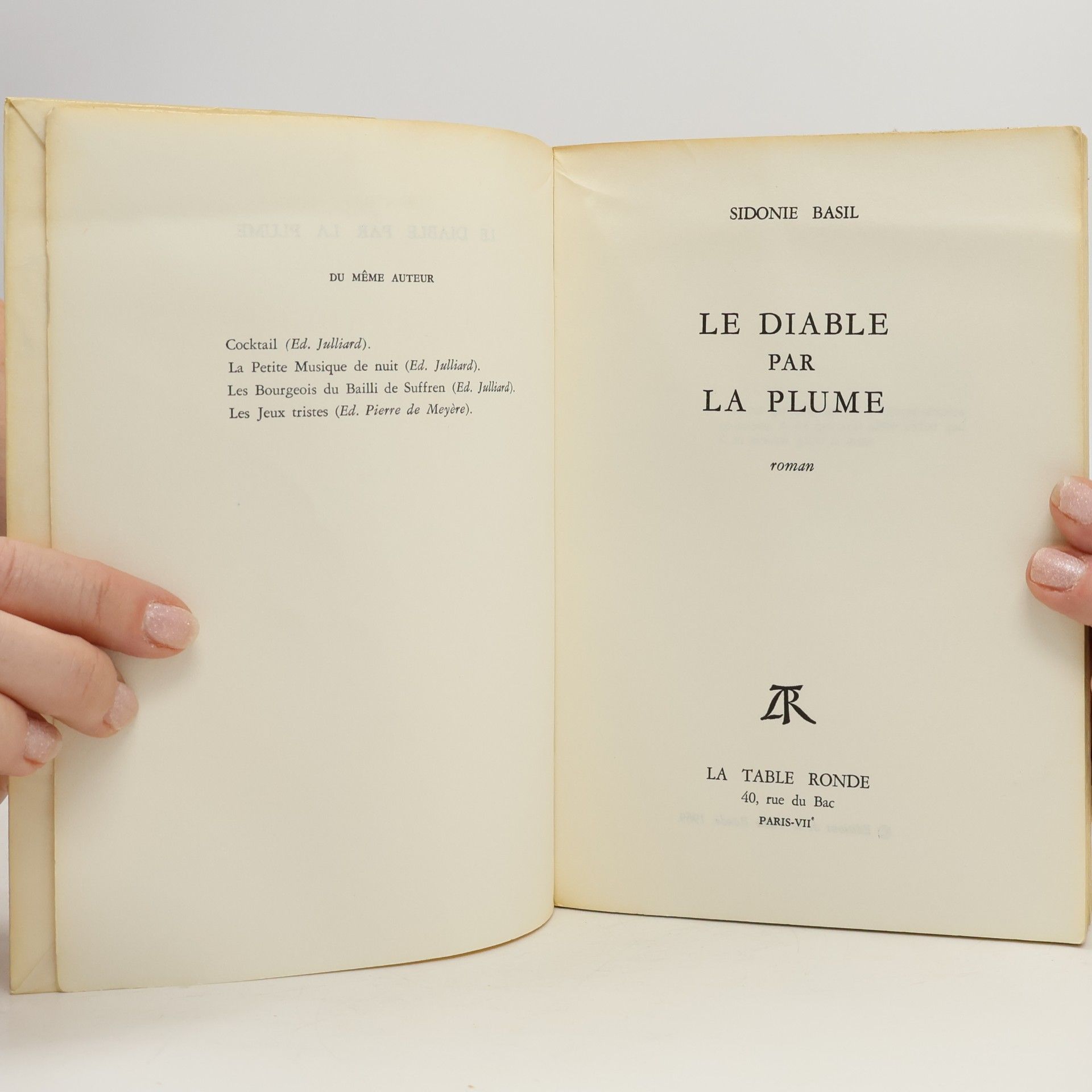 Sidonie Basil Le Diable par la plume