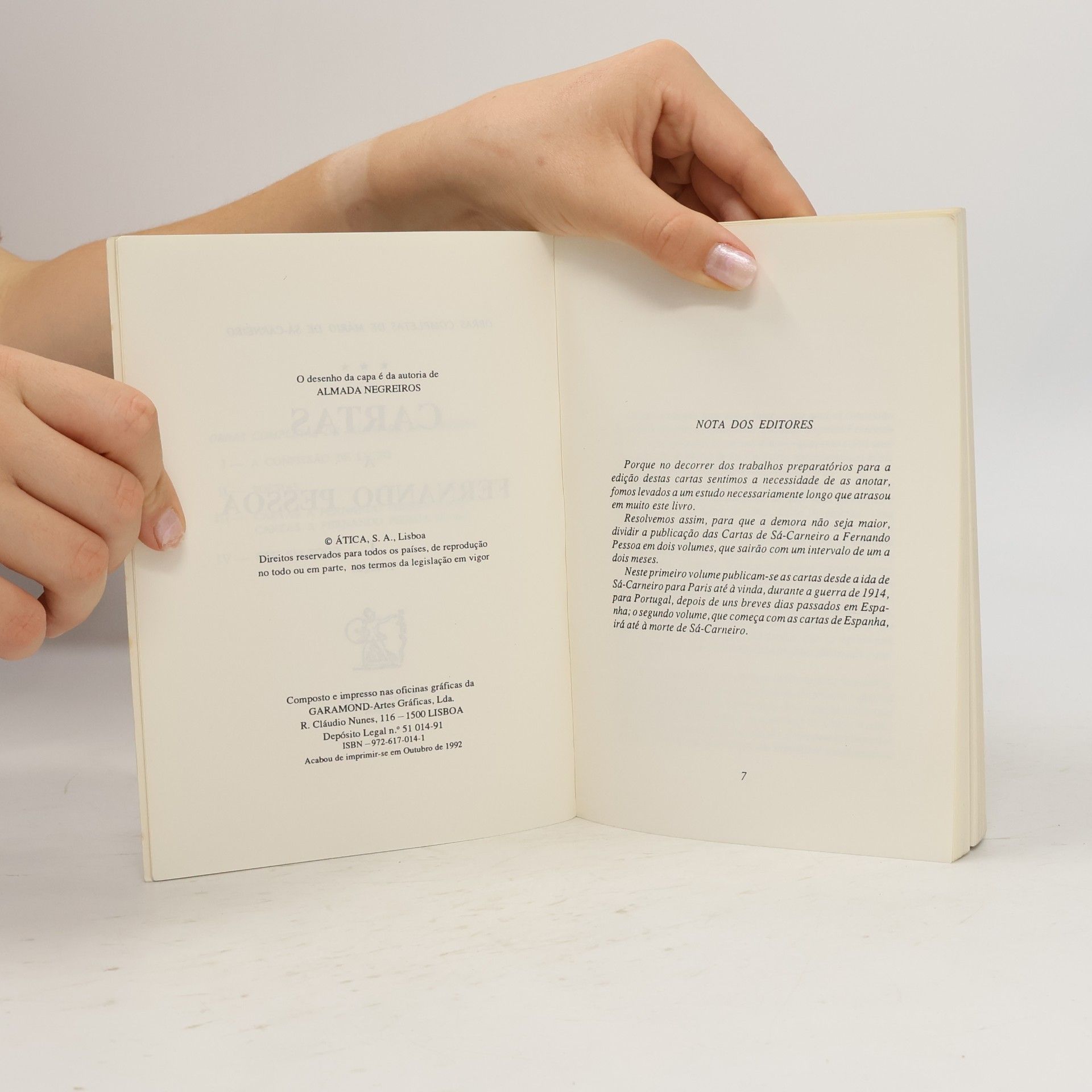 Mário de Sá Carneiro Cartas a Fernando Pessoa I