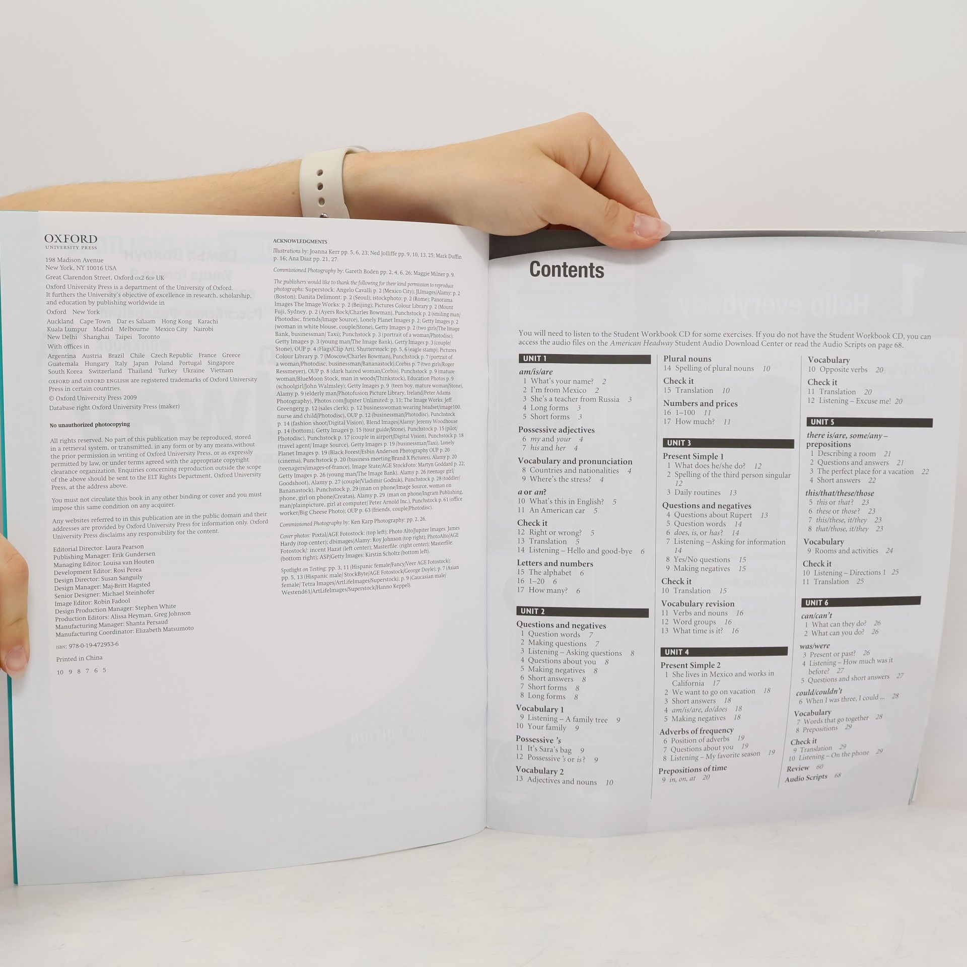 John Soars American Headway 1 WB A - Second Edition - Spotlight on Testing