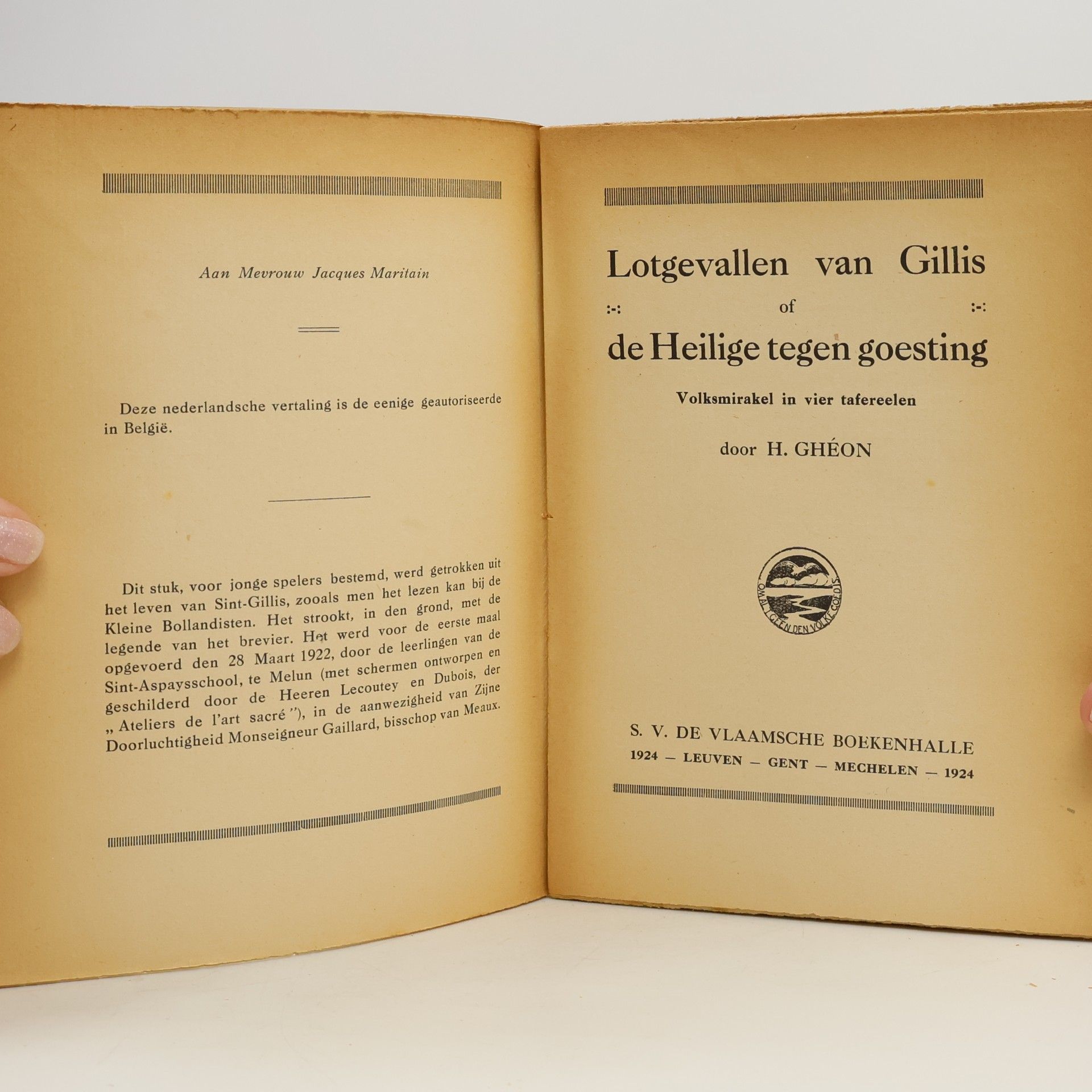 H. Ghéon Lotgevallen von gillis of de heilige tegen goesting
