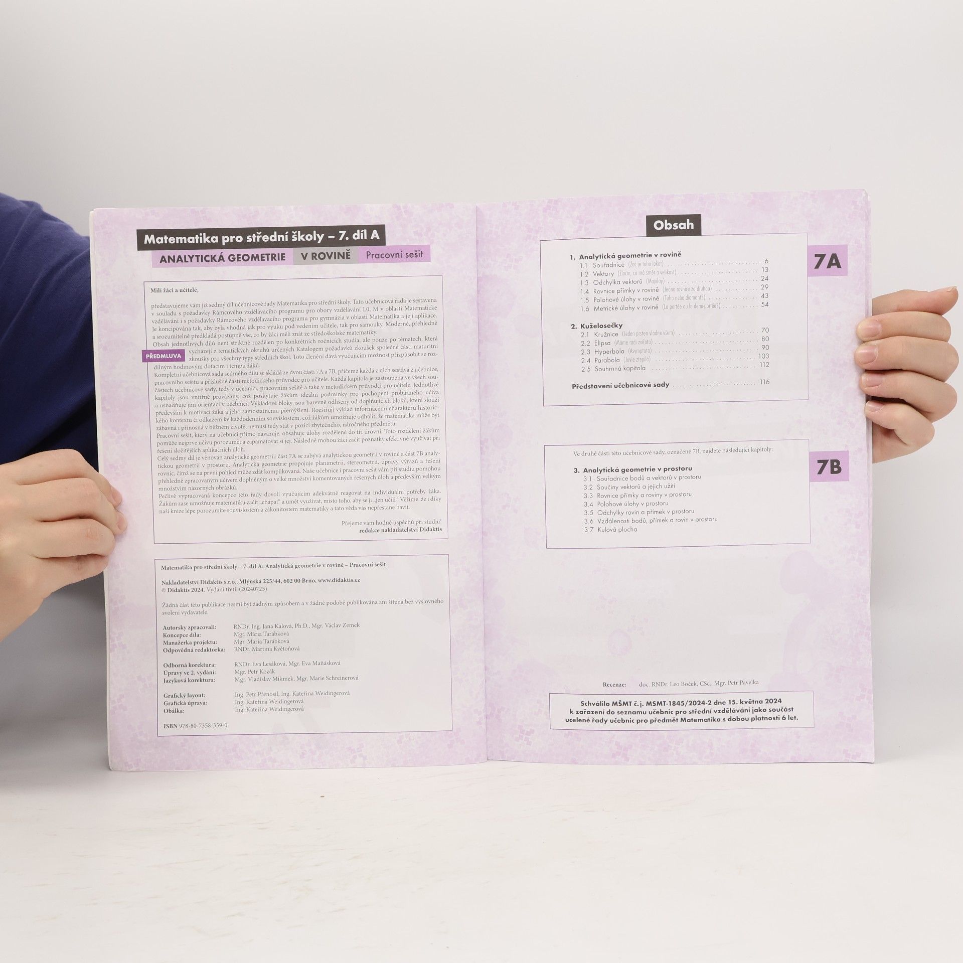 Autorenkollektiv Matematika pro střední školy 7. A. Díl.: Analytická geometrie v rovině. Pracovní sešit