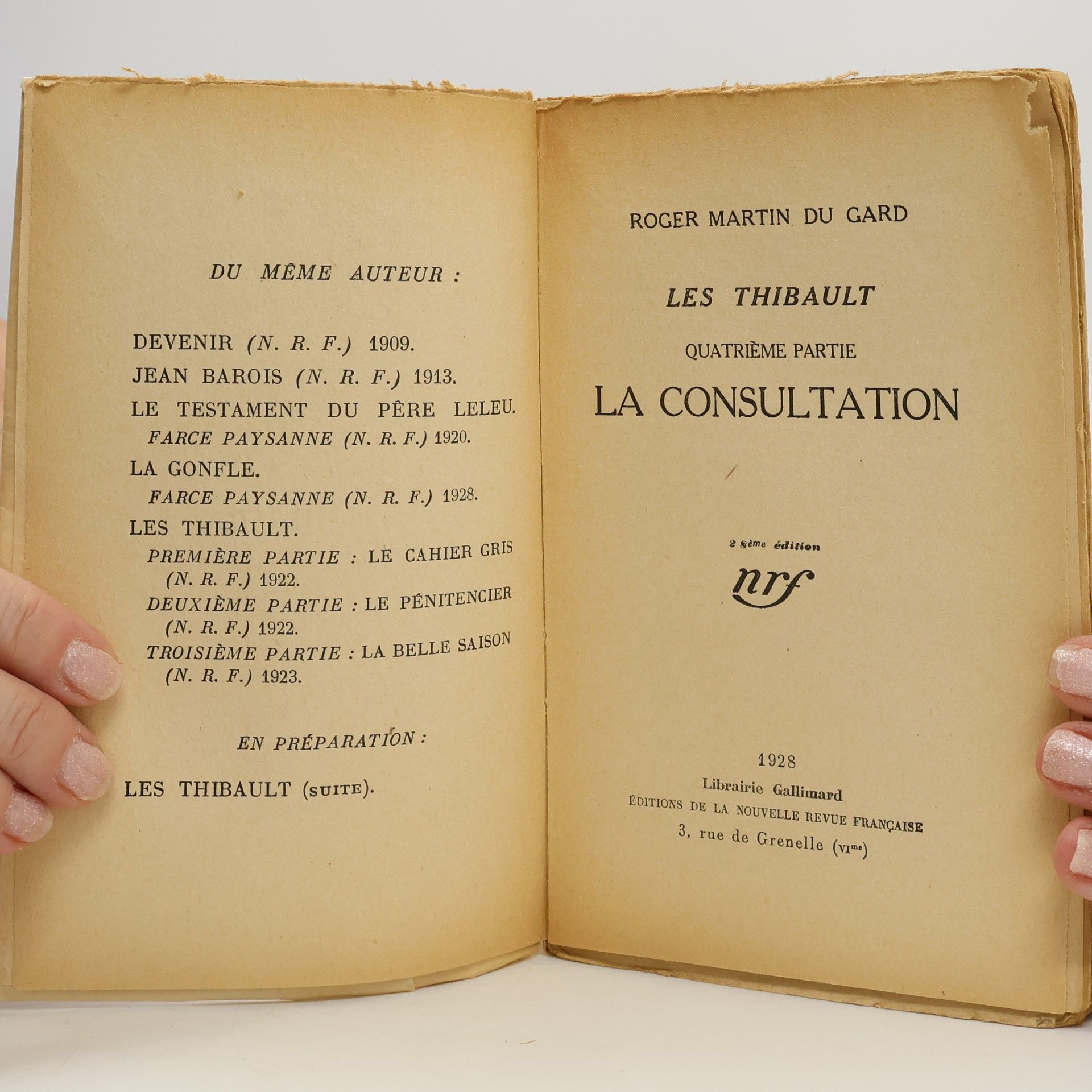 Roger Martin du Gard La consultation