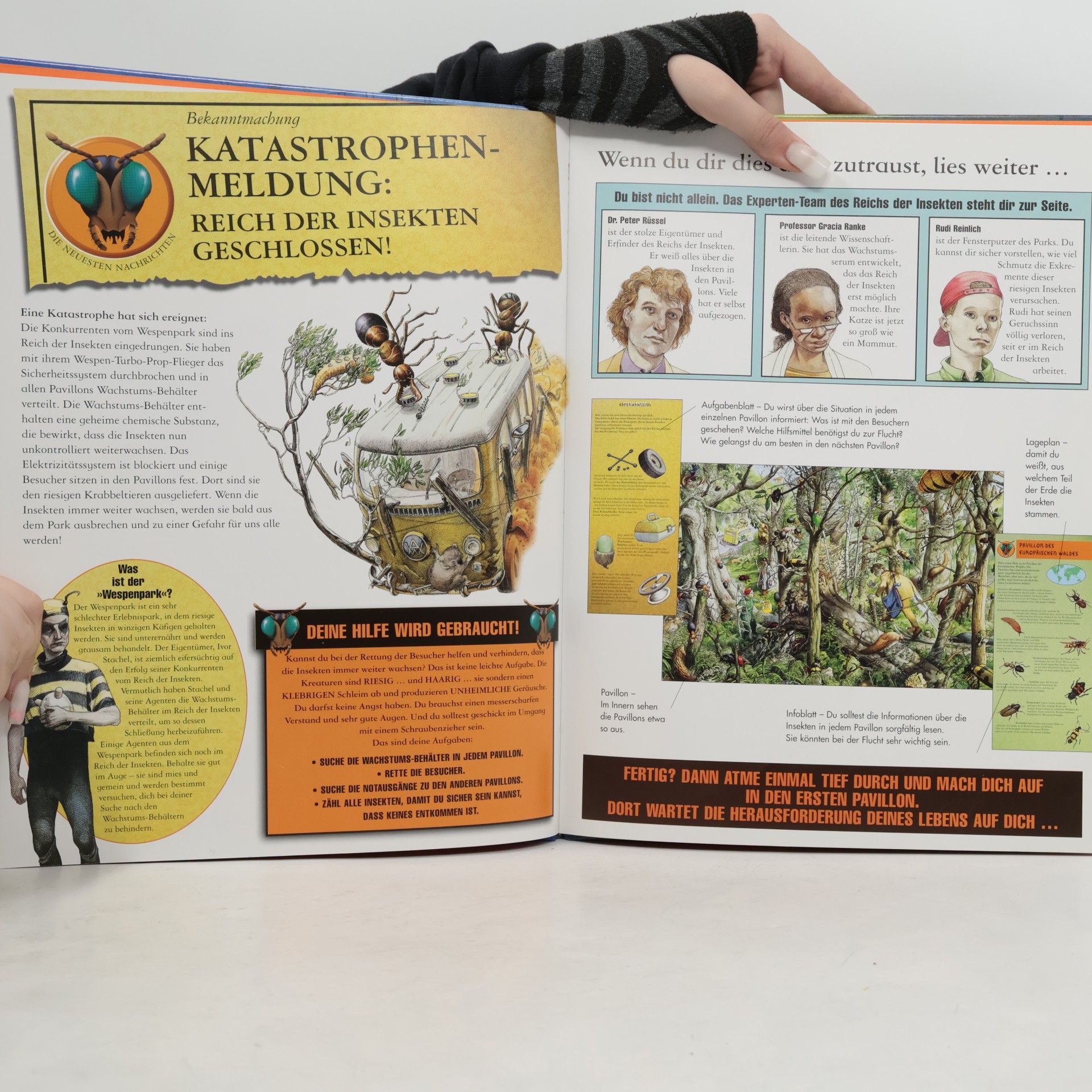 Andy Dixon Die Insekten sind los! Ein interaktives Bio-Such-Abenteuer im Reich der Rieseninsekten