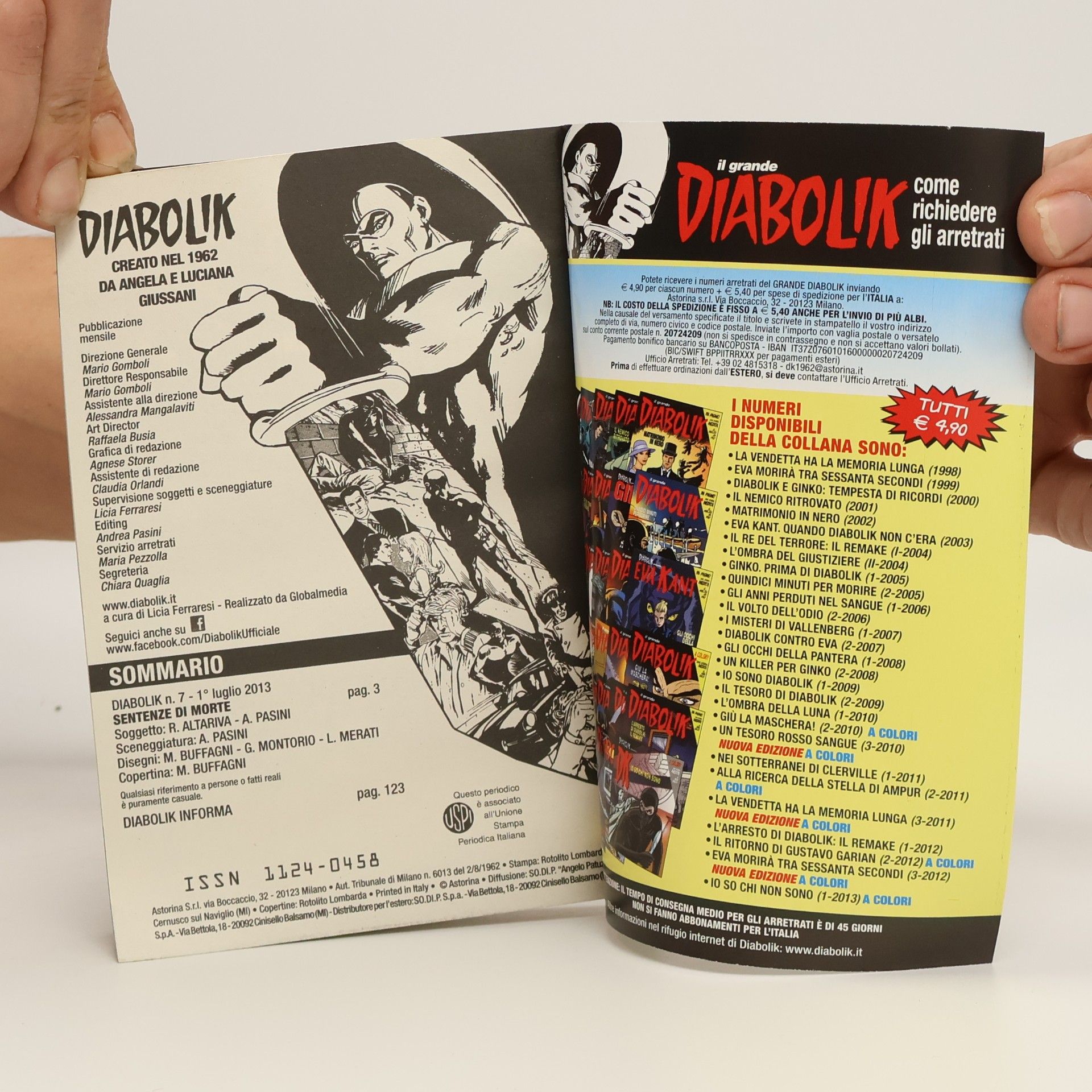 Angela e Luciana Giussani Diabolik 7
