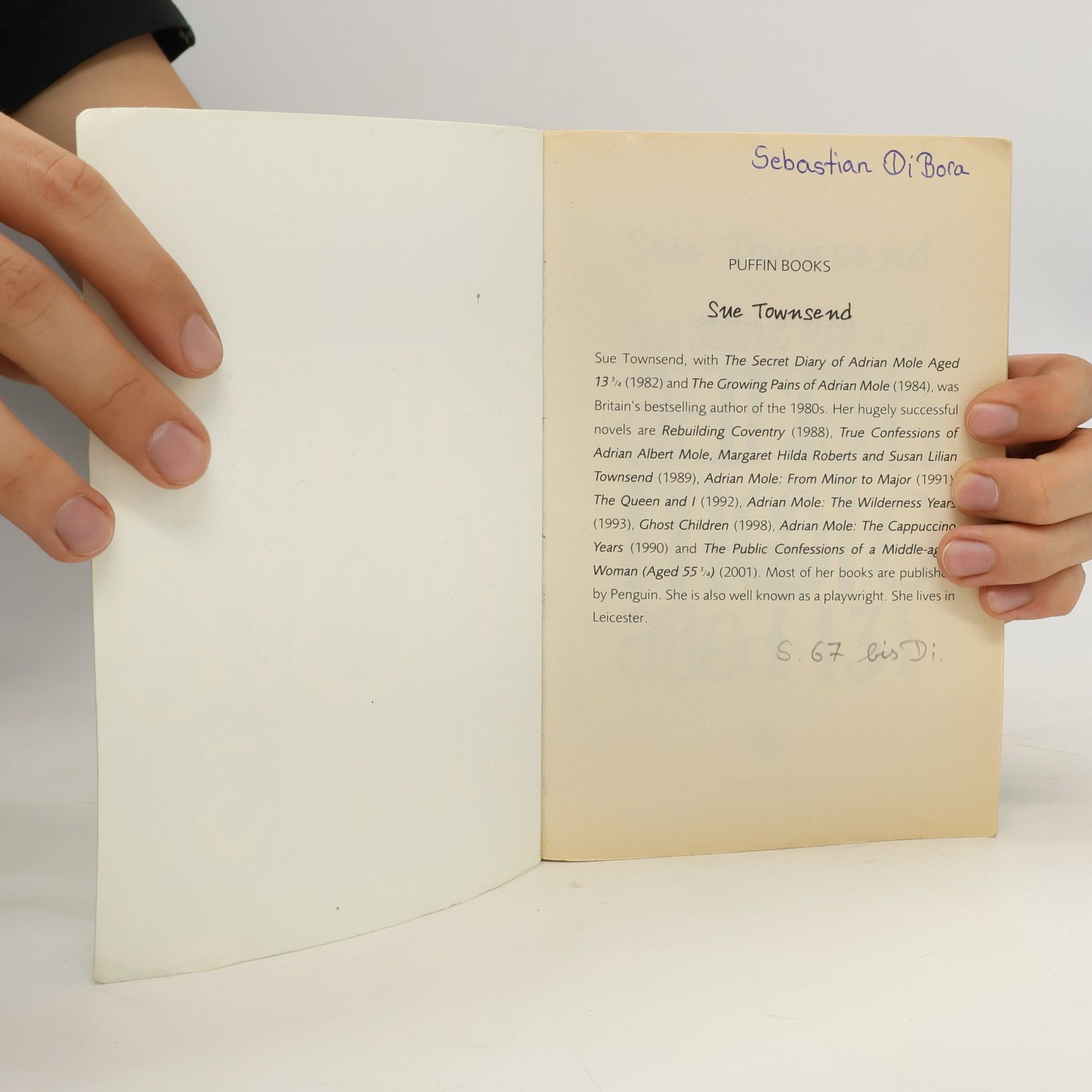 Sue Townsend The Secret Diary of Adrian Mole Aged 13 3/4
