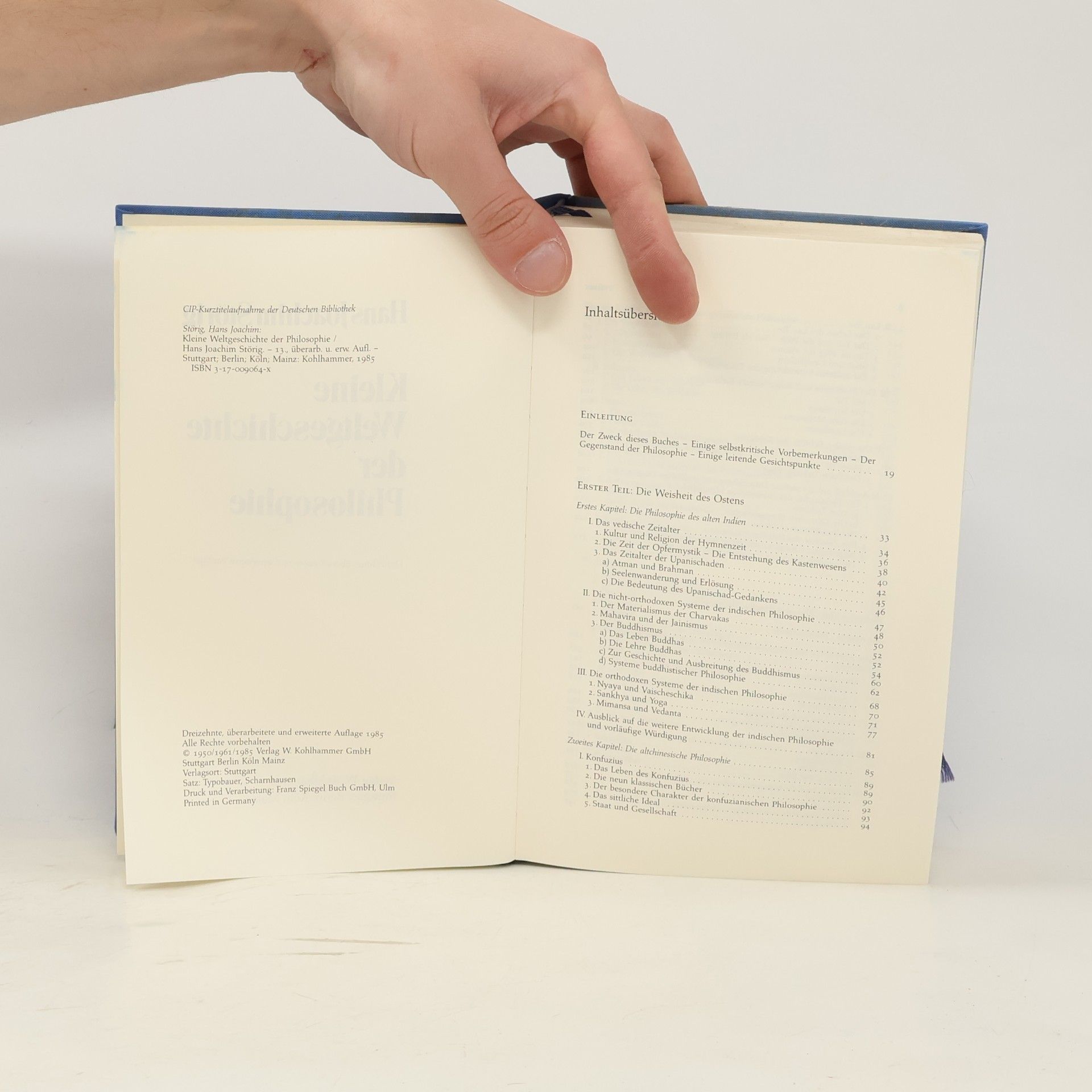 Hans Joachim Störig Kleine Weltgeschichte der Philosophie