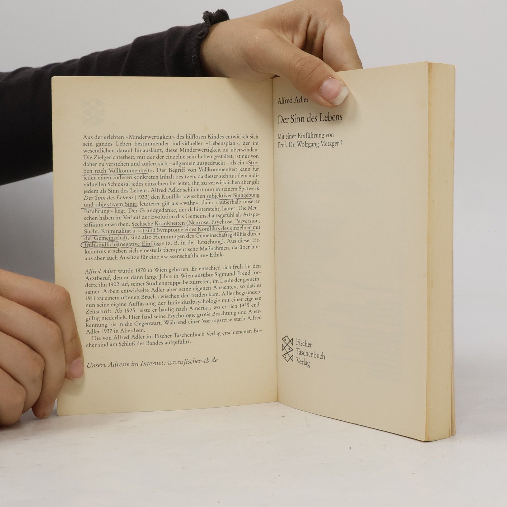 Alfred Adler Der Sinn des Lebens