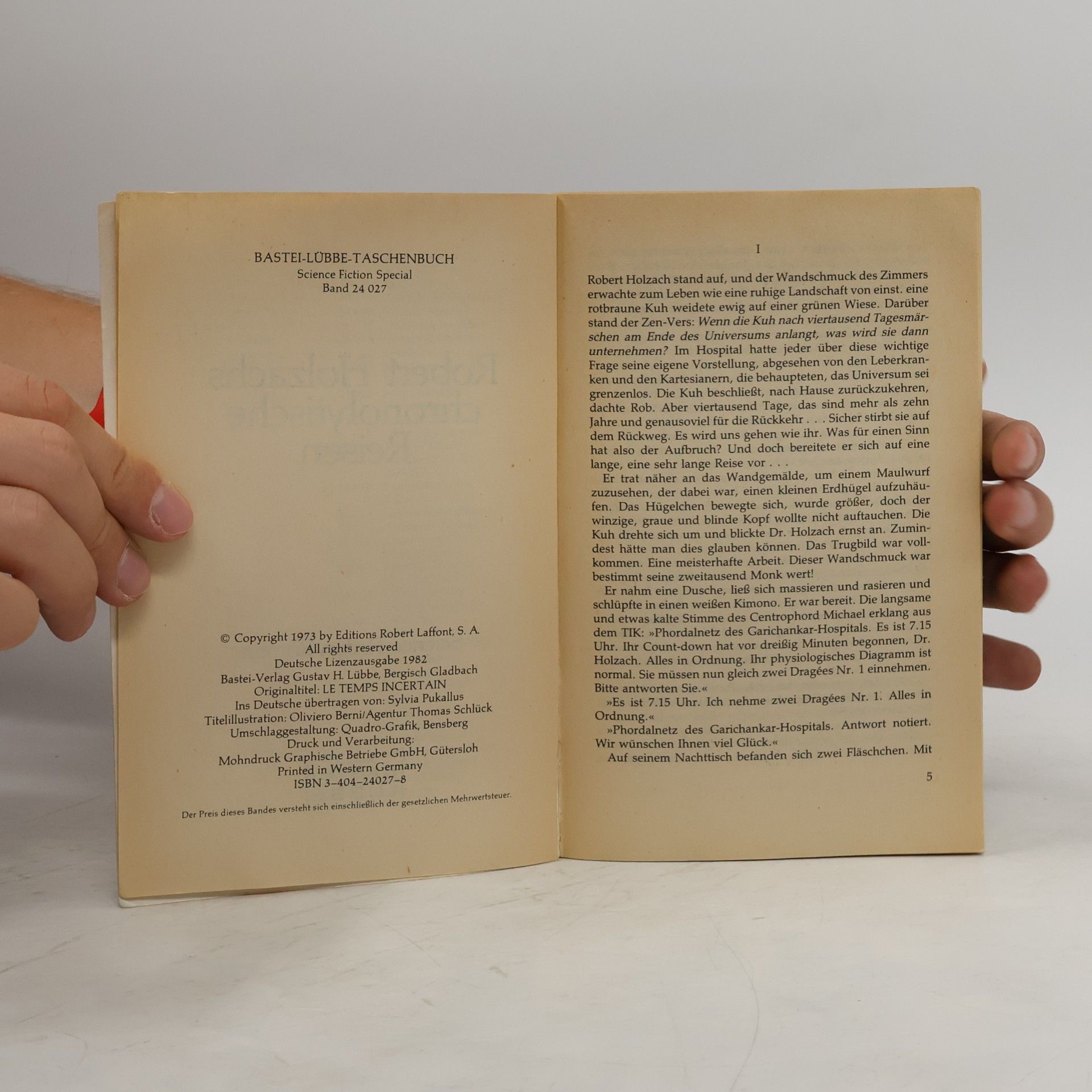 Michel Jeury Robert Holzachs chronolytische Reisen. Science Fiction Special