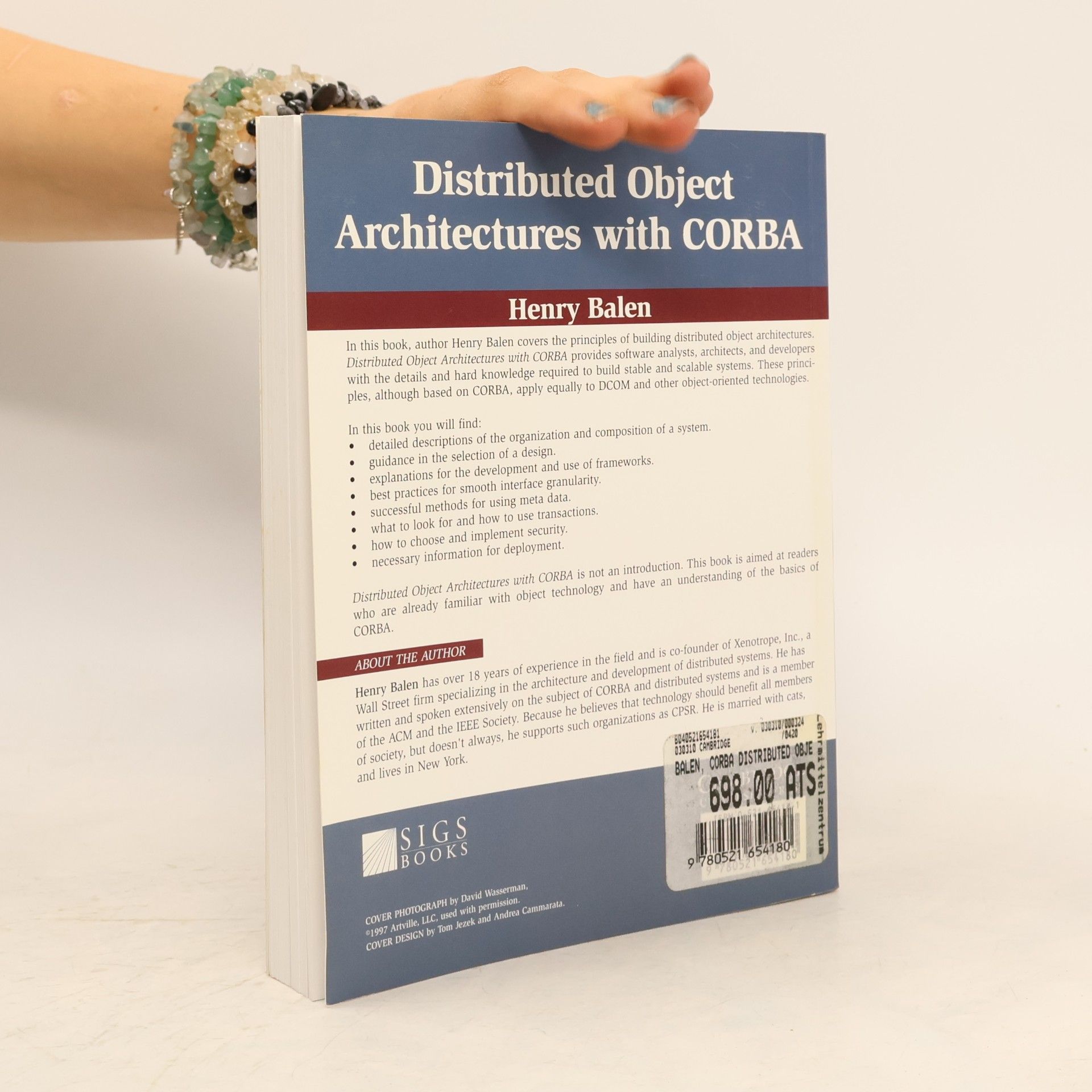 Henry Balen Managing Object Technology Series - 21: Distributed Object Architectures with CORBA
