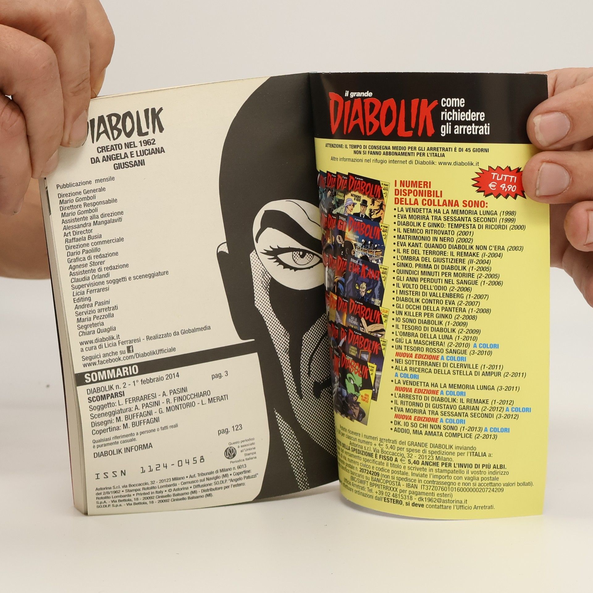 Various authors Diabolik 2. Scomparsi