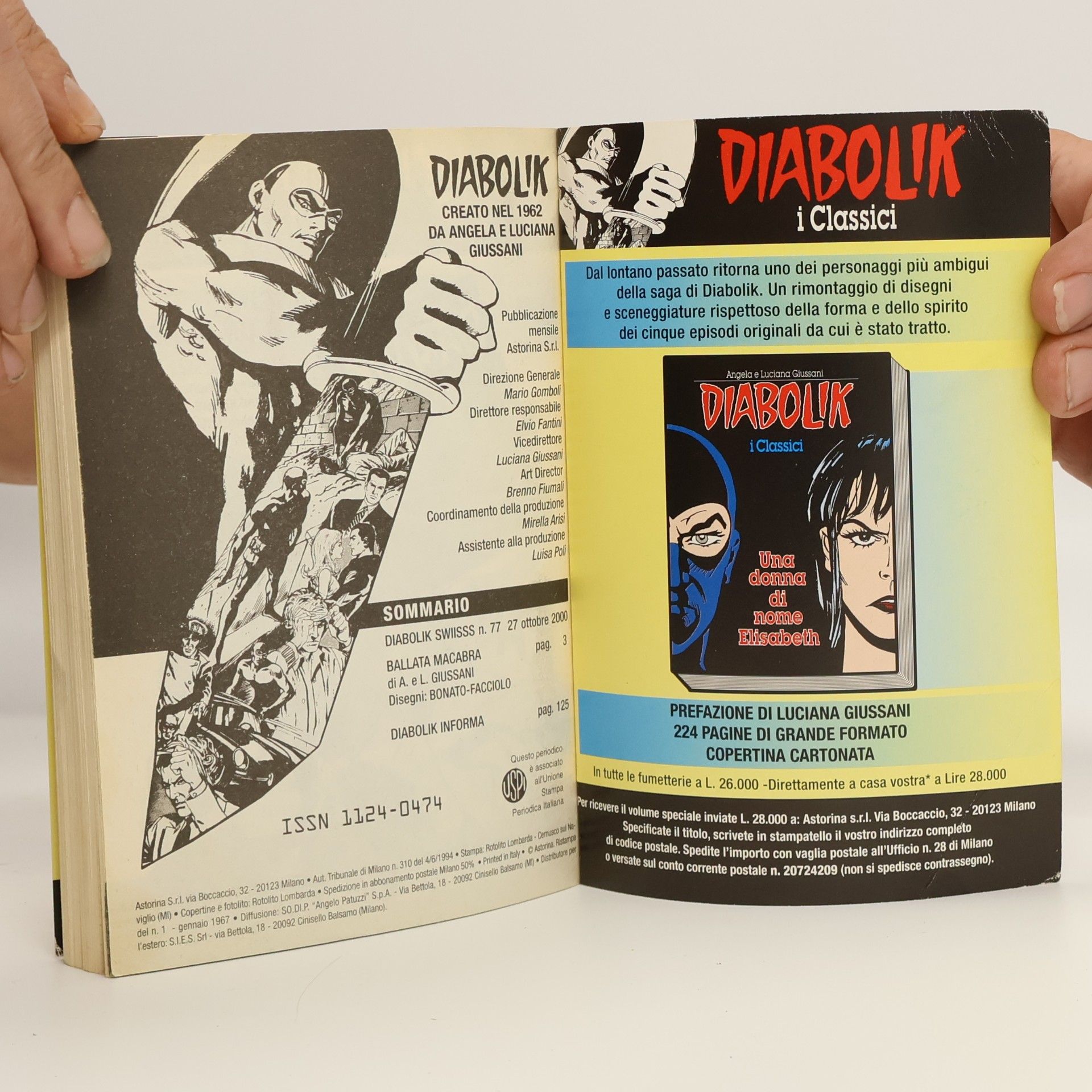Angela e Luciana Giussani Diabolik 77