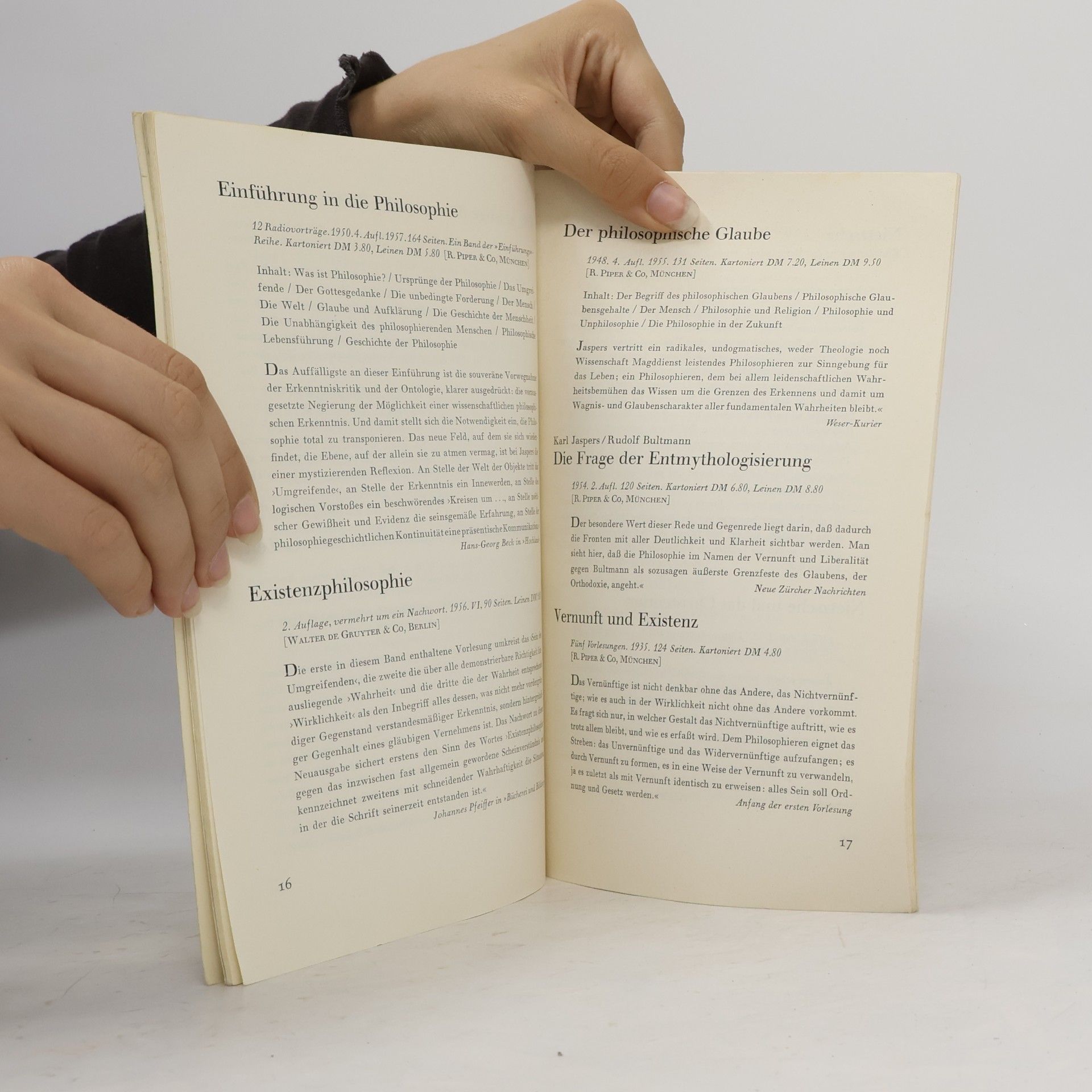 Karl Jaspers Sein Werk