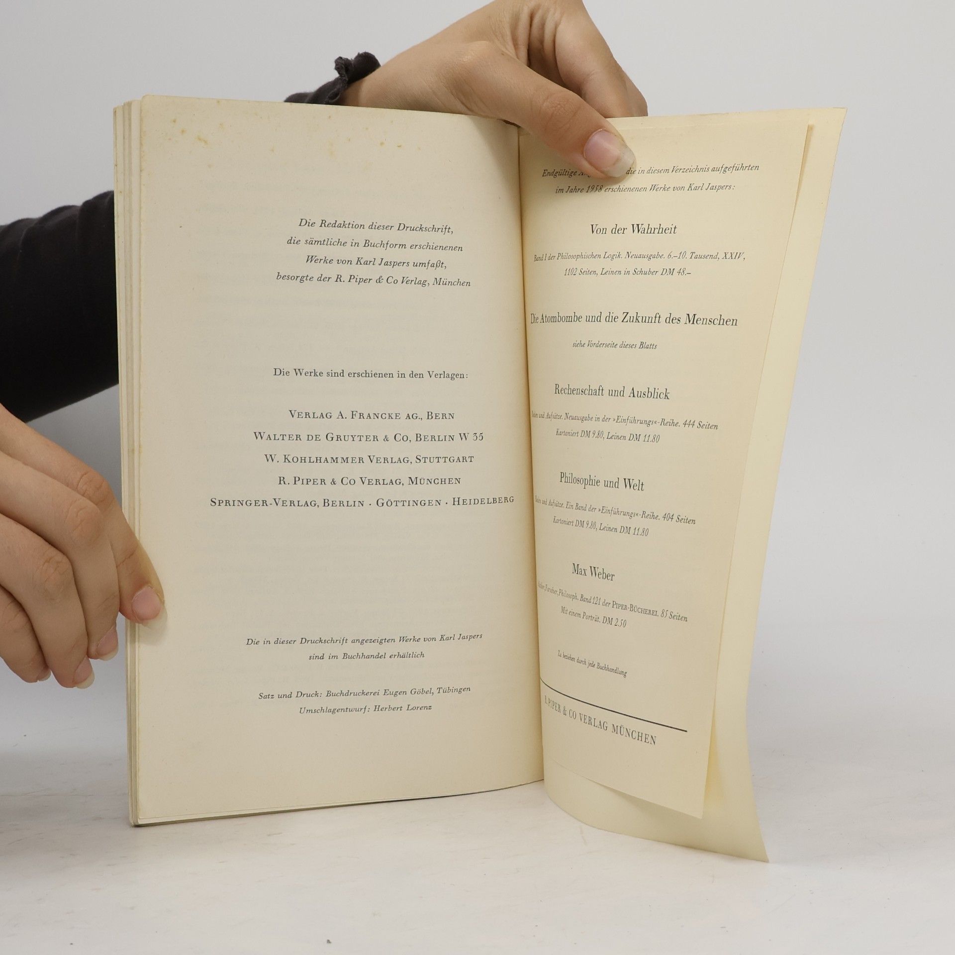 Karl Jaspers Sein Werk