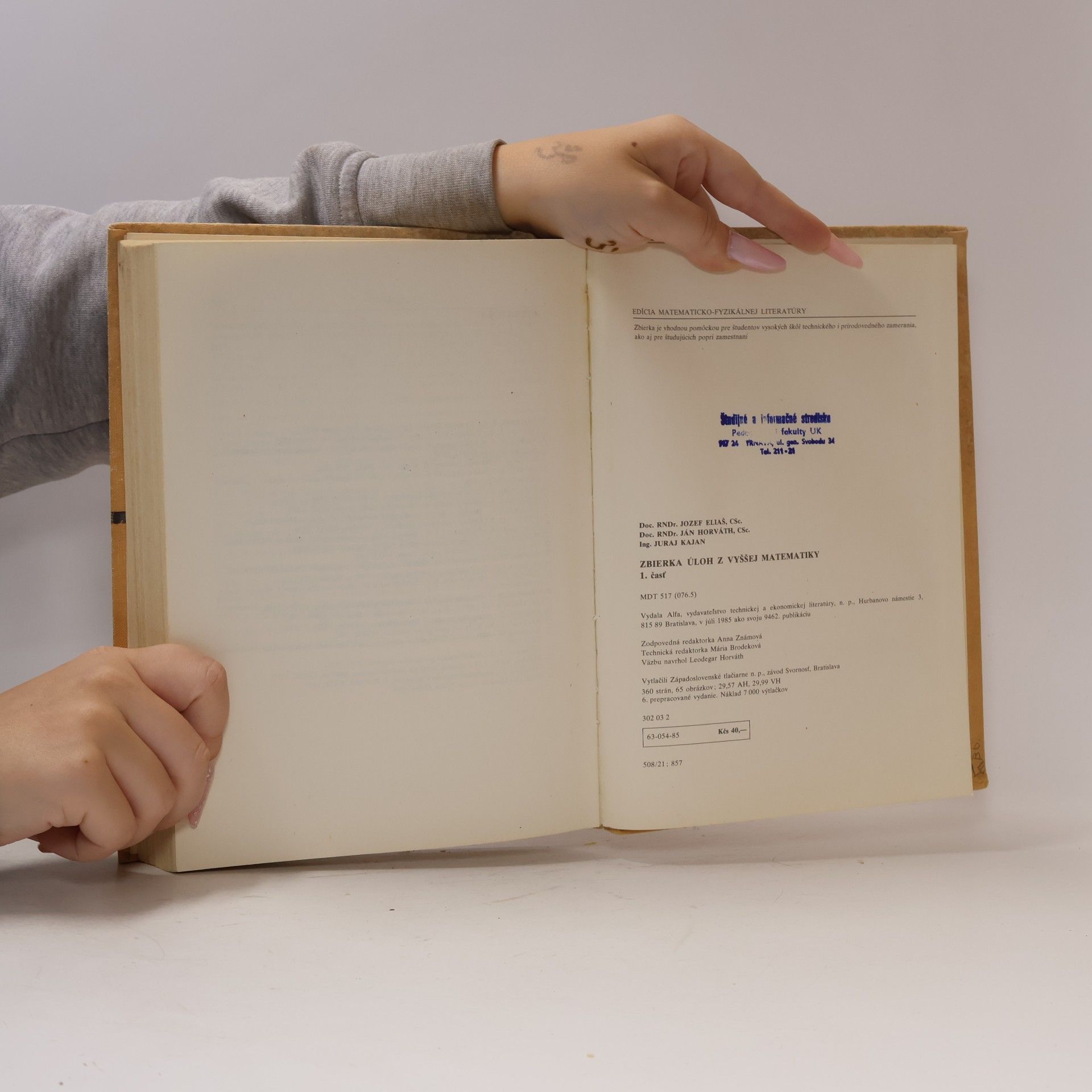 Collectif d'auteurs Zbierka úloh z vyššej matematiky 1. časť