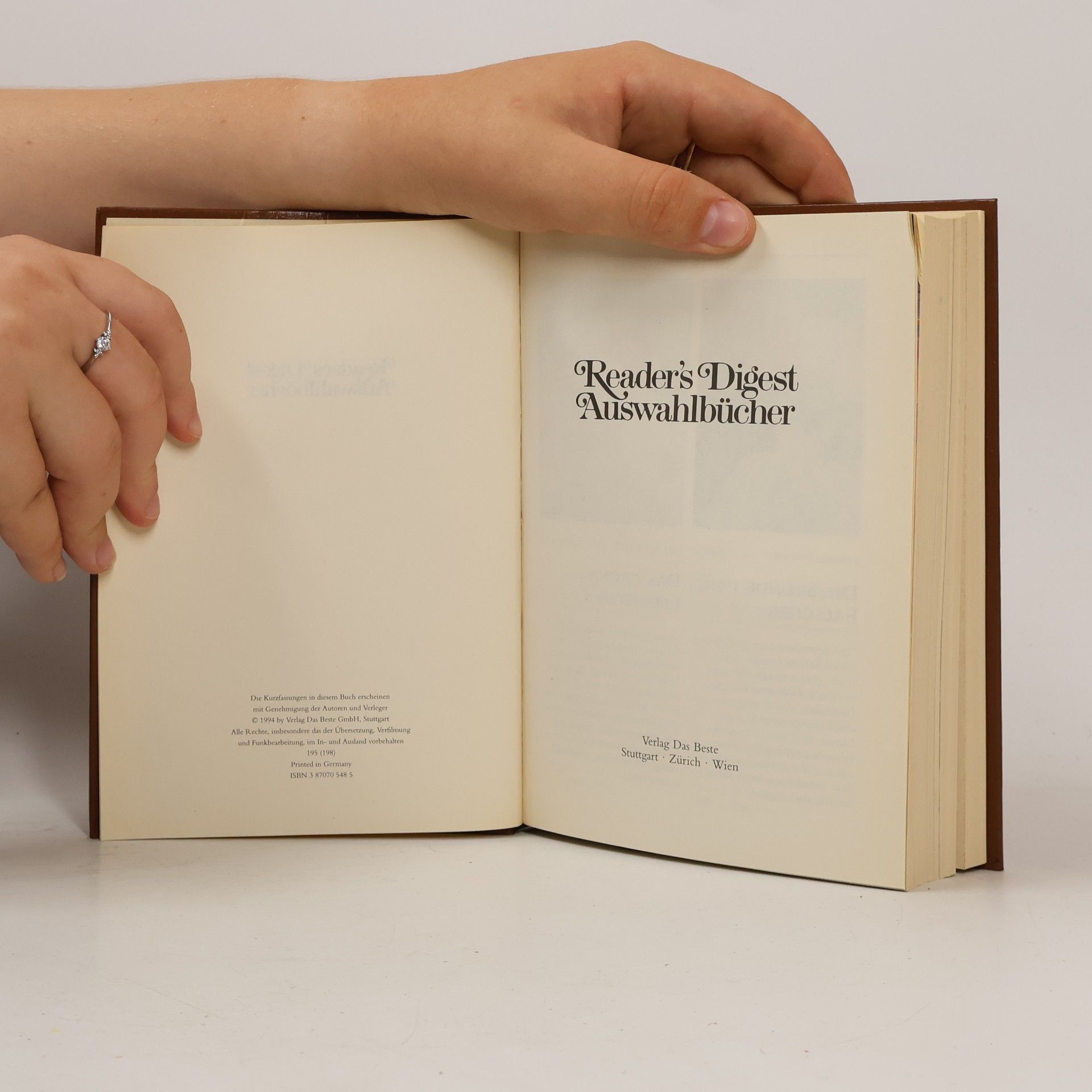 Autorenkollektiv Reader's Digest Auswahlbücher
