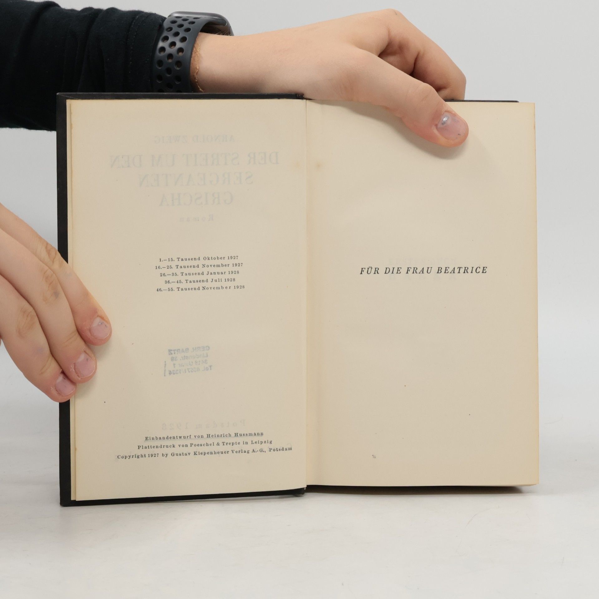 Arnold Zweig Der Streit um den Sergeanten Grischa