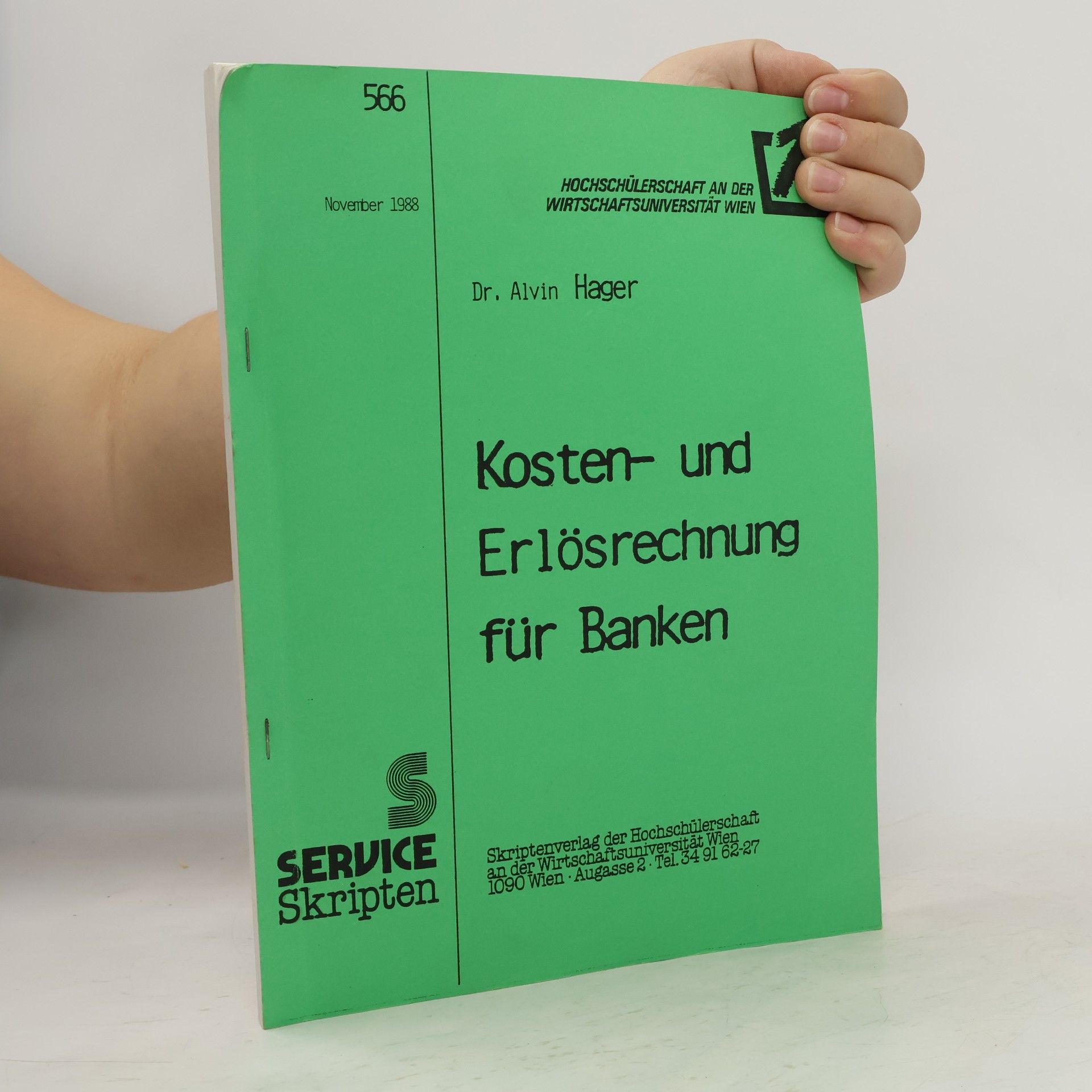 Alvin Hager Kosten- und Erlösrechnung für Banken