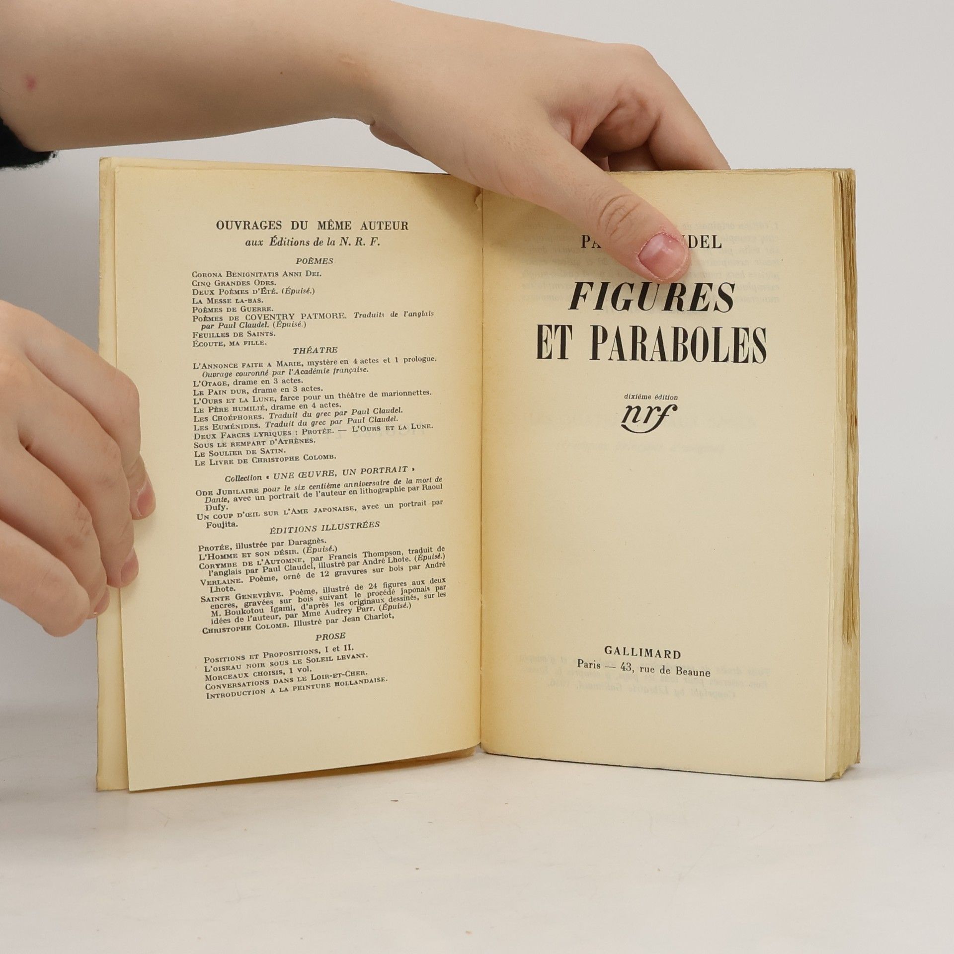 Paul Claudel Figures et paraboles
