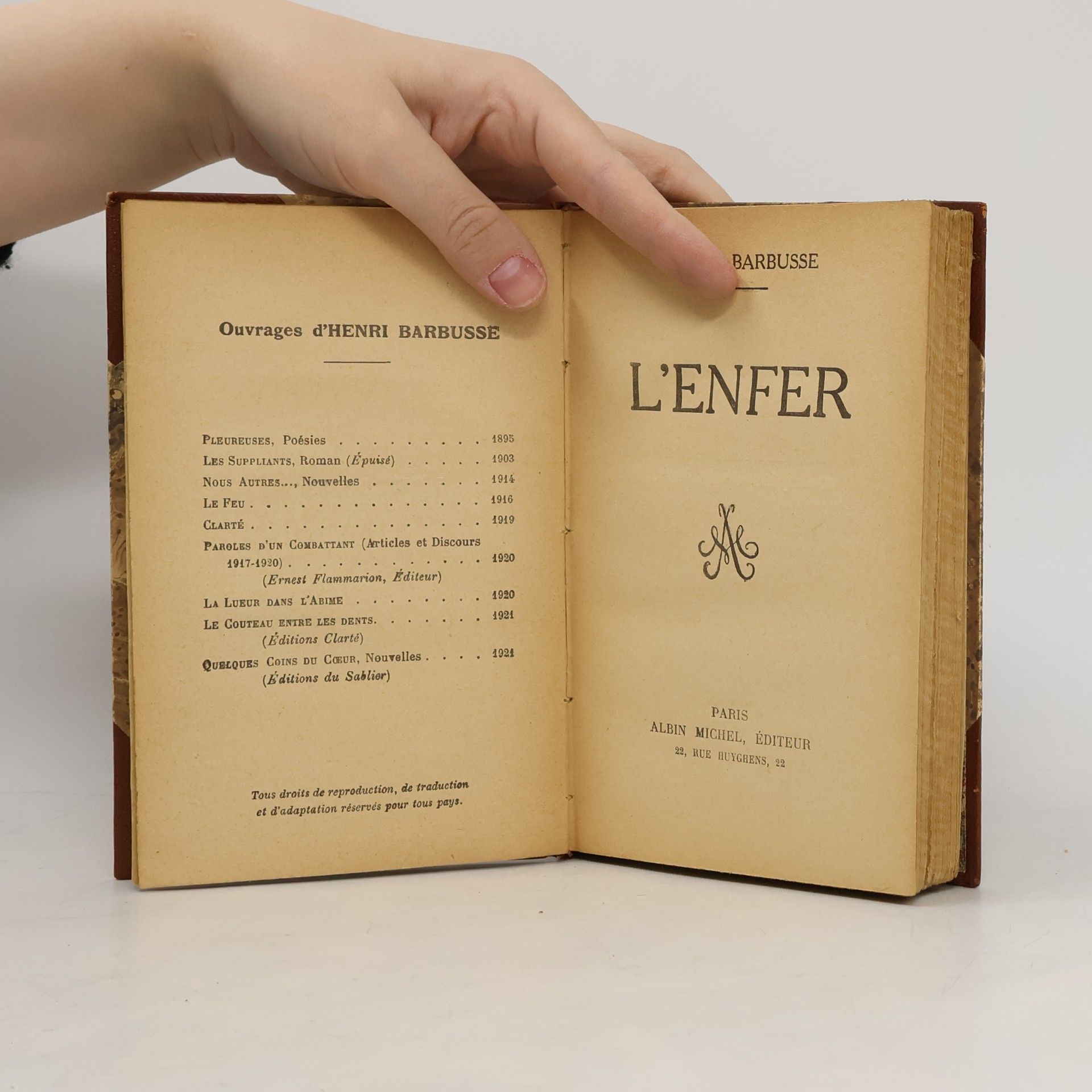 Henri Barbusse L'enfer