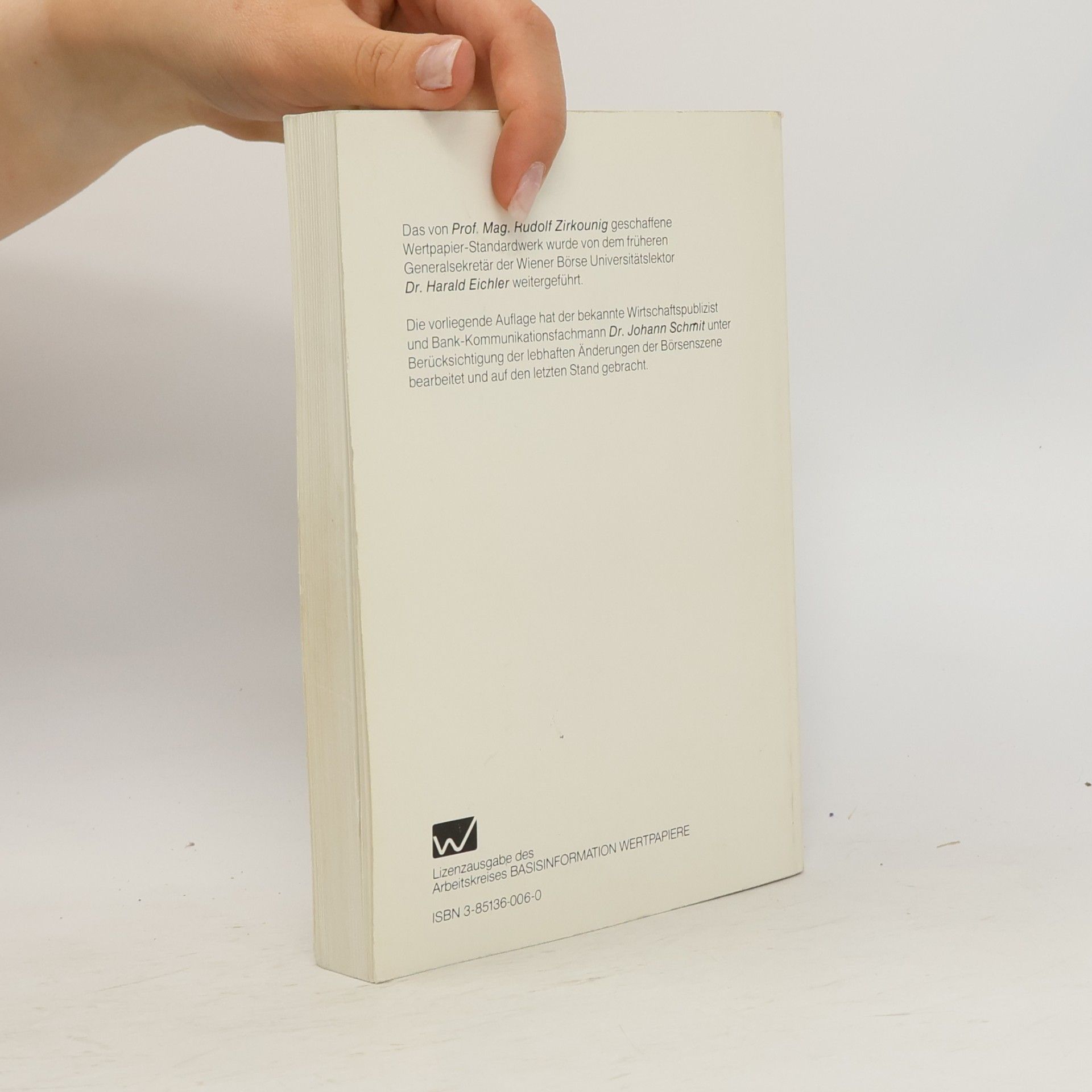 Rudolf Zirkounig Handbuch für Wertpapiere