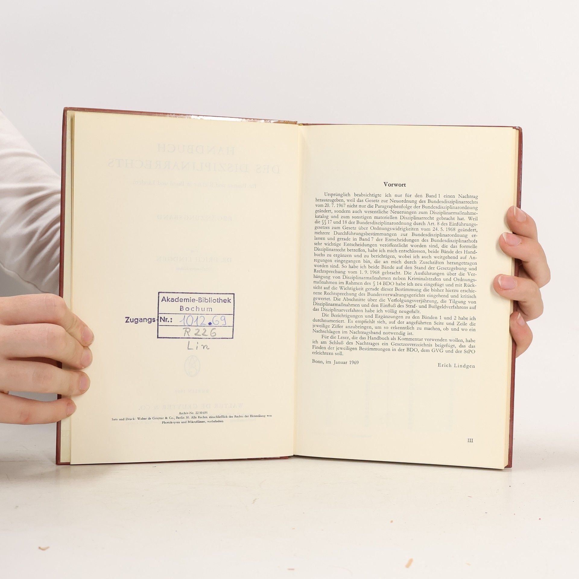Erich Lindgen Handbuch des Disziplinarrechts