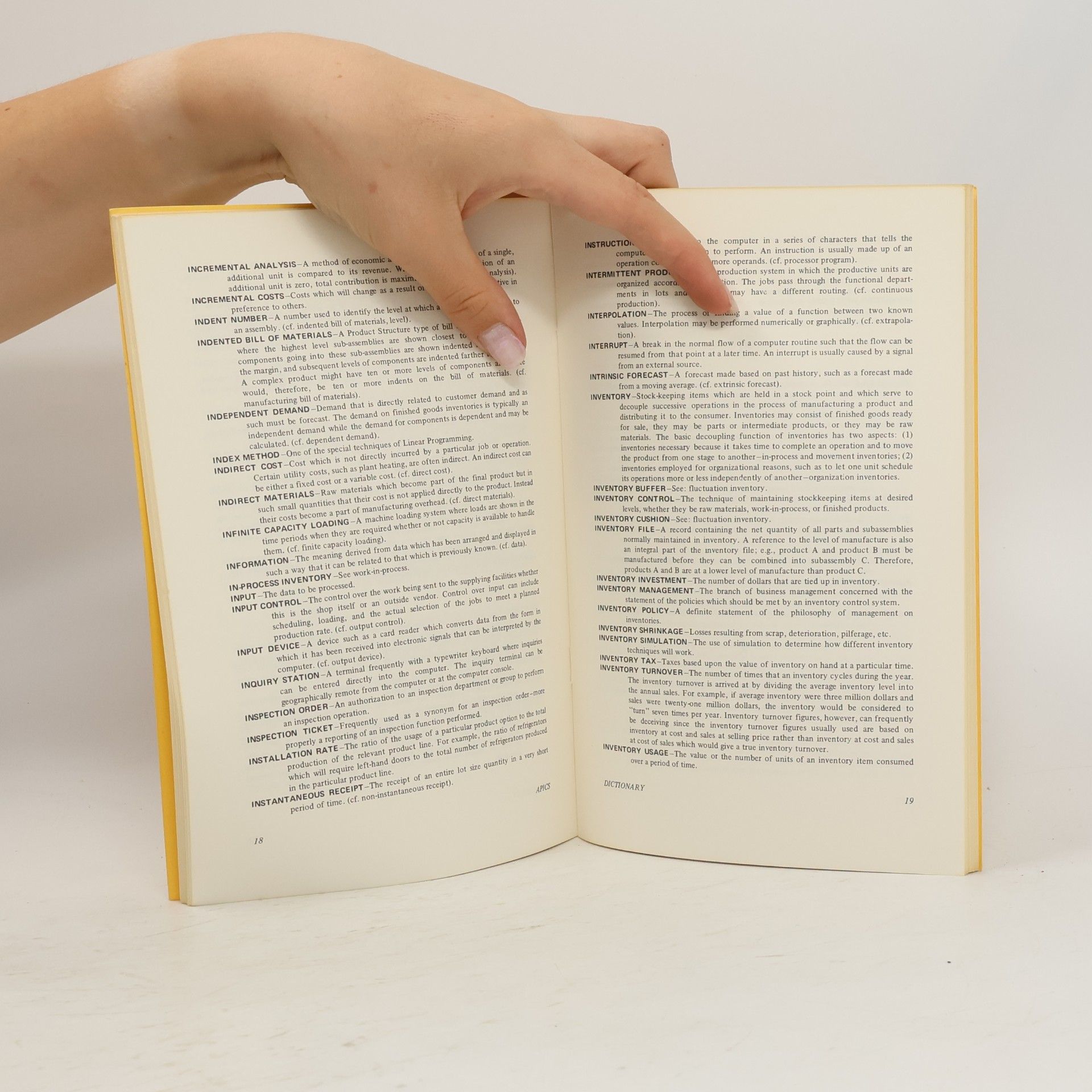 Richard C. Sherrill PICS Dictionary of Inventory Control Terms and Production Control Terms