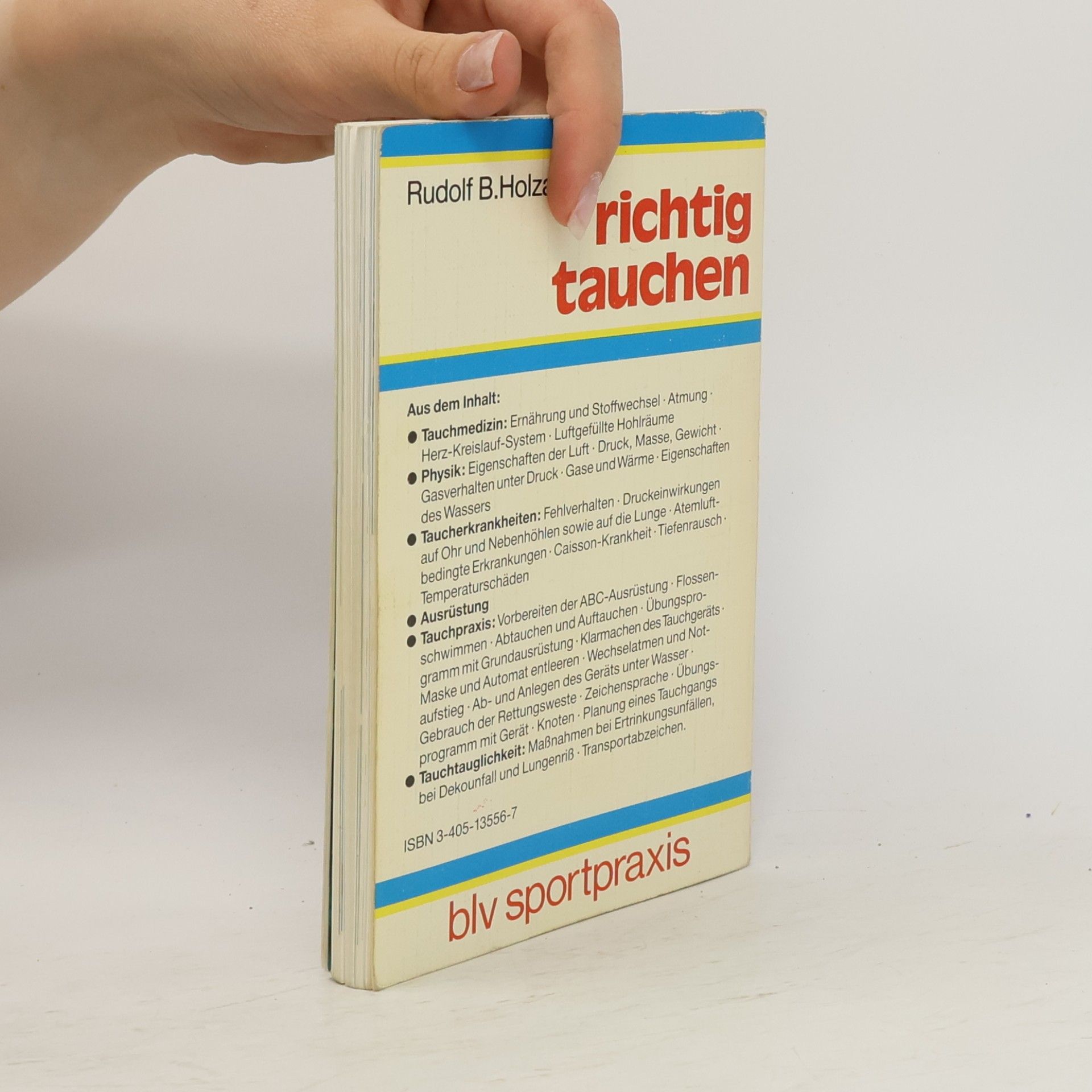 Rudolf B. Holzapfel Richtig tauchen