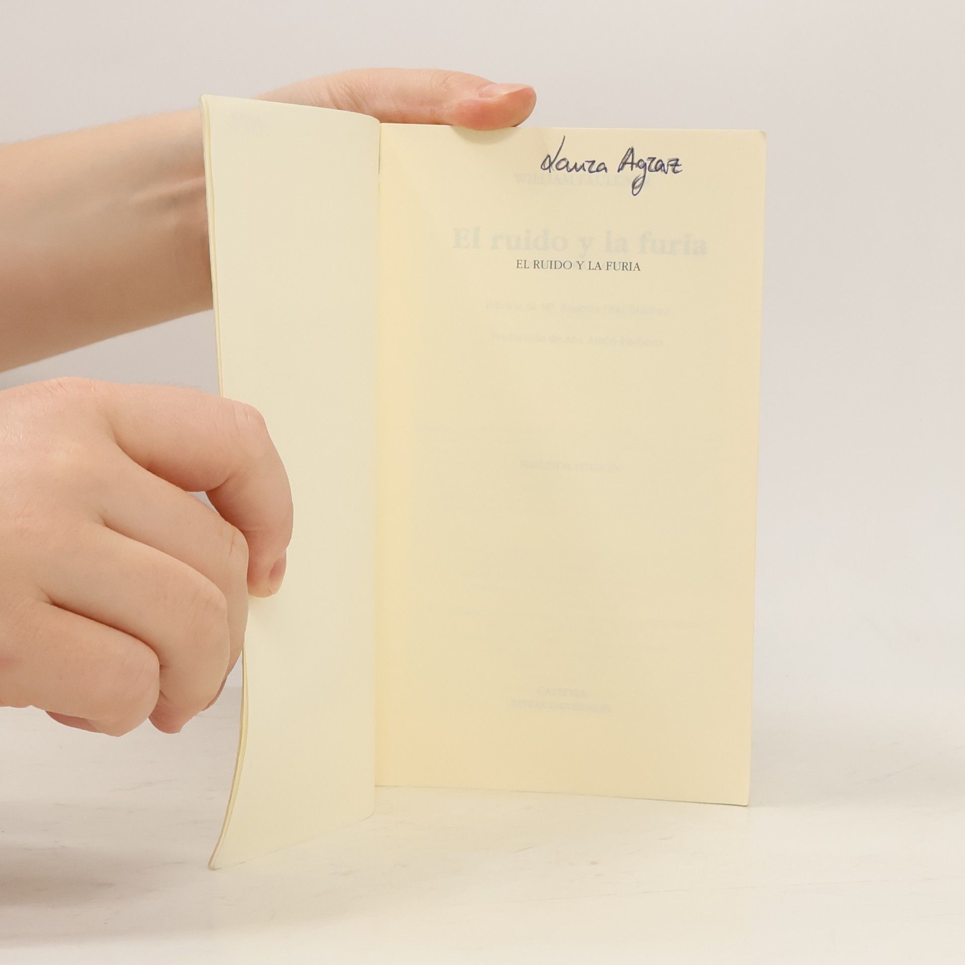 William Faulkner Letras Universales - 226: El ruido y la furia - Edición de Mª. Eugenia Díaz Sánchez
