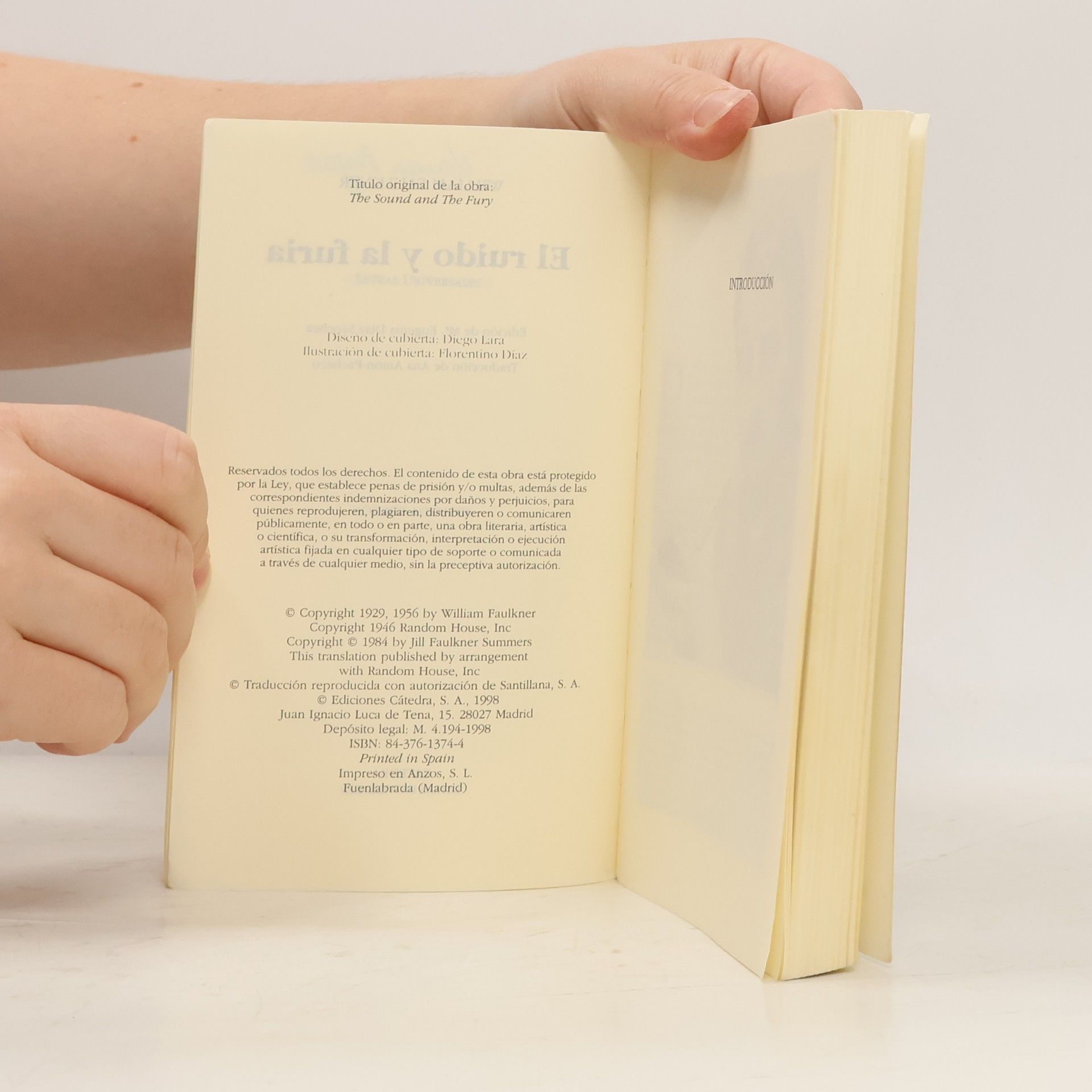 William Faulkner Letras Universales - 226: El ruido y la furia - Edición de Mª. Eugenia Díaz Sánchez