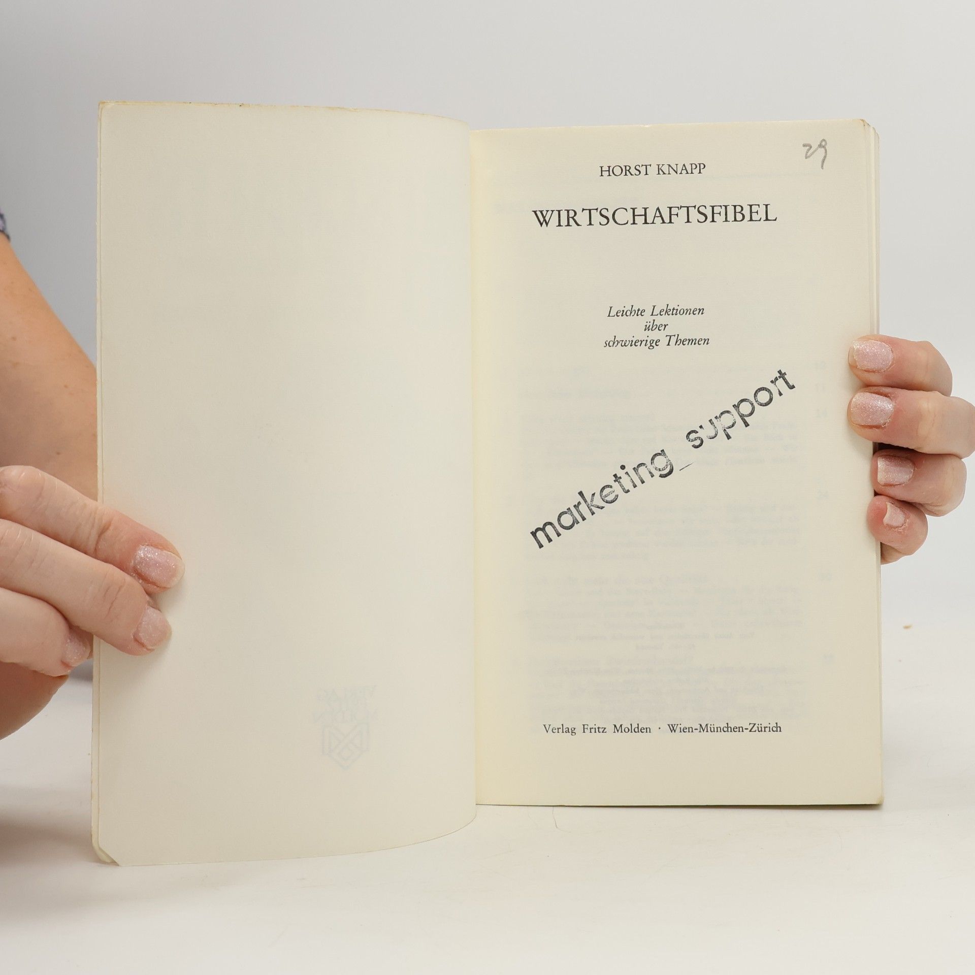 Horst Knapp Wirtschafts Fibel