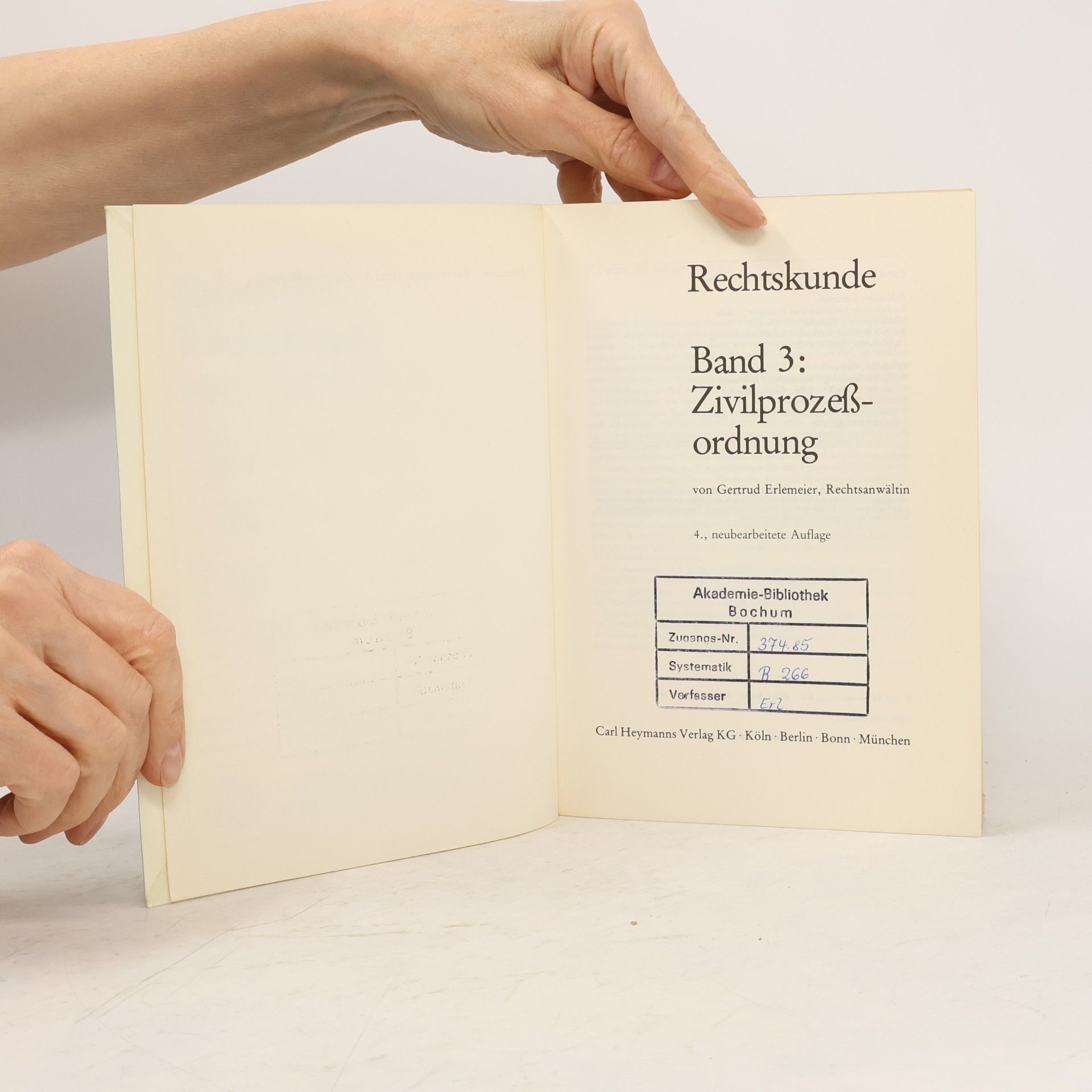 Various authors Rechtskunde – Band 3: Zivilprozeßordnung