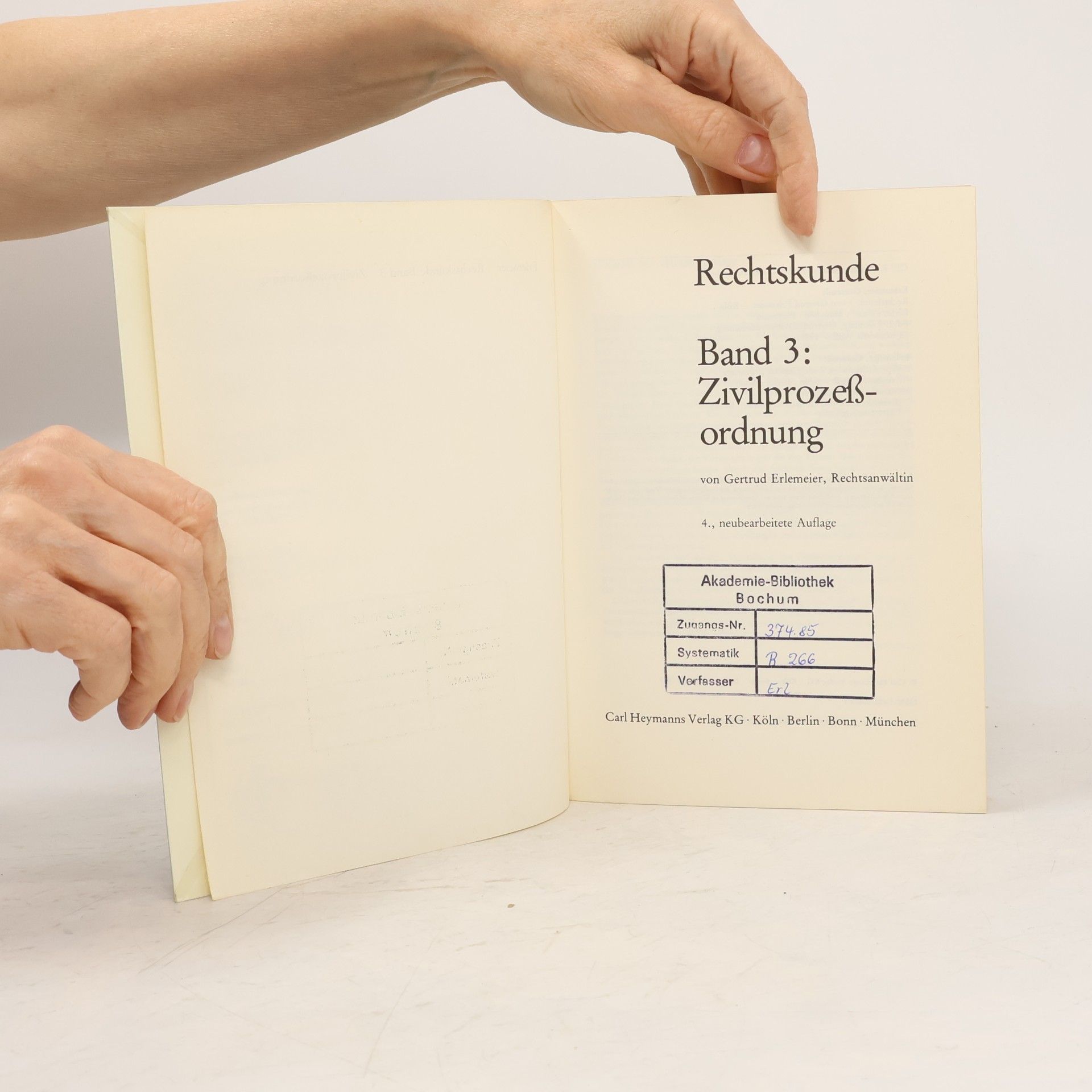 Various authors Rechtskunde – Band 3: Zivilprozeßordnung