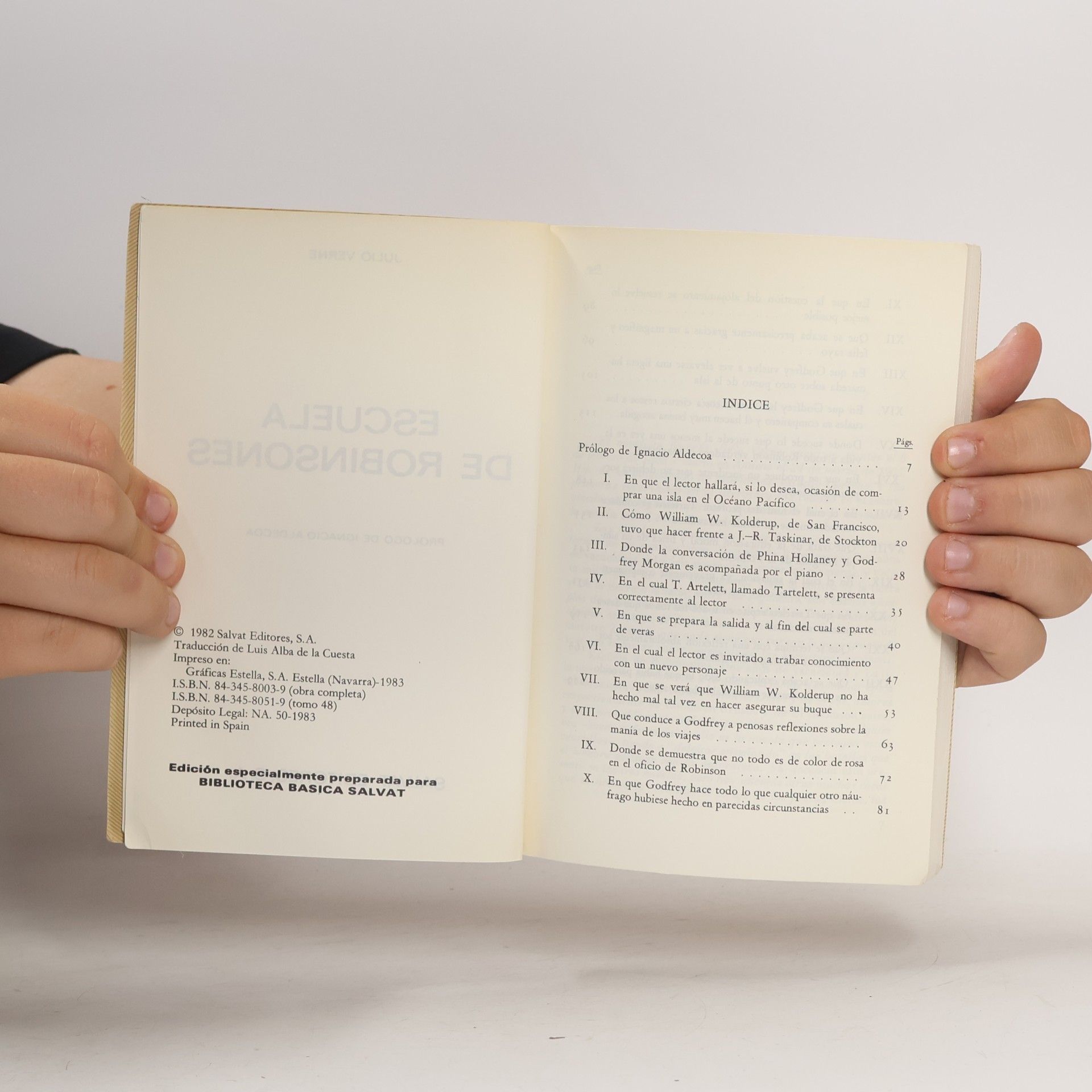 Jules Verne Biblioteca Básica Salvat - 48: Escuela de Robinsones