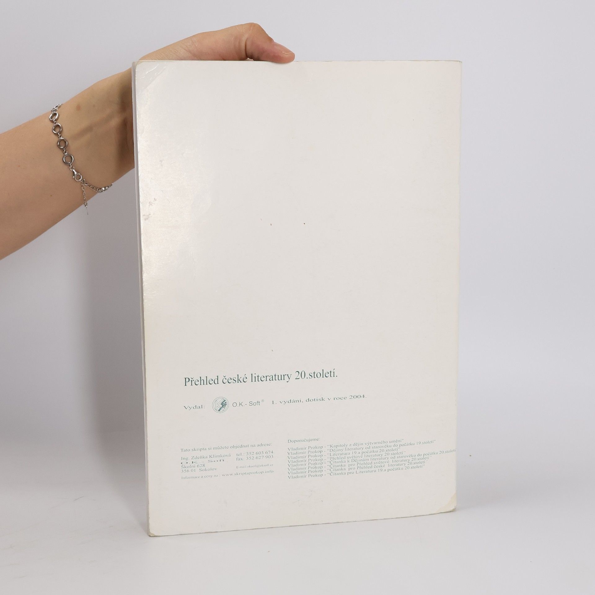 Vladimír Prokop Přehled české literatury 20. století