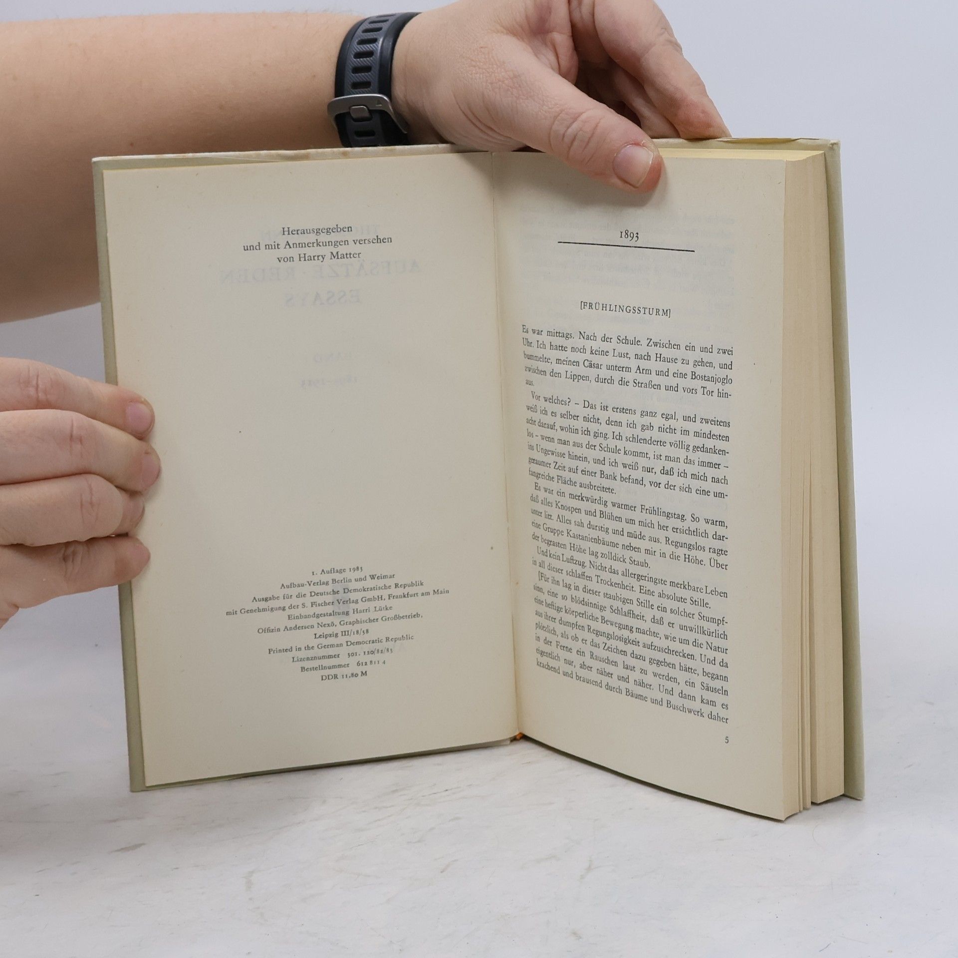 Thomas Mann Aufsätze. Reden. Essays 1
