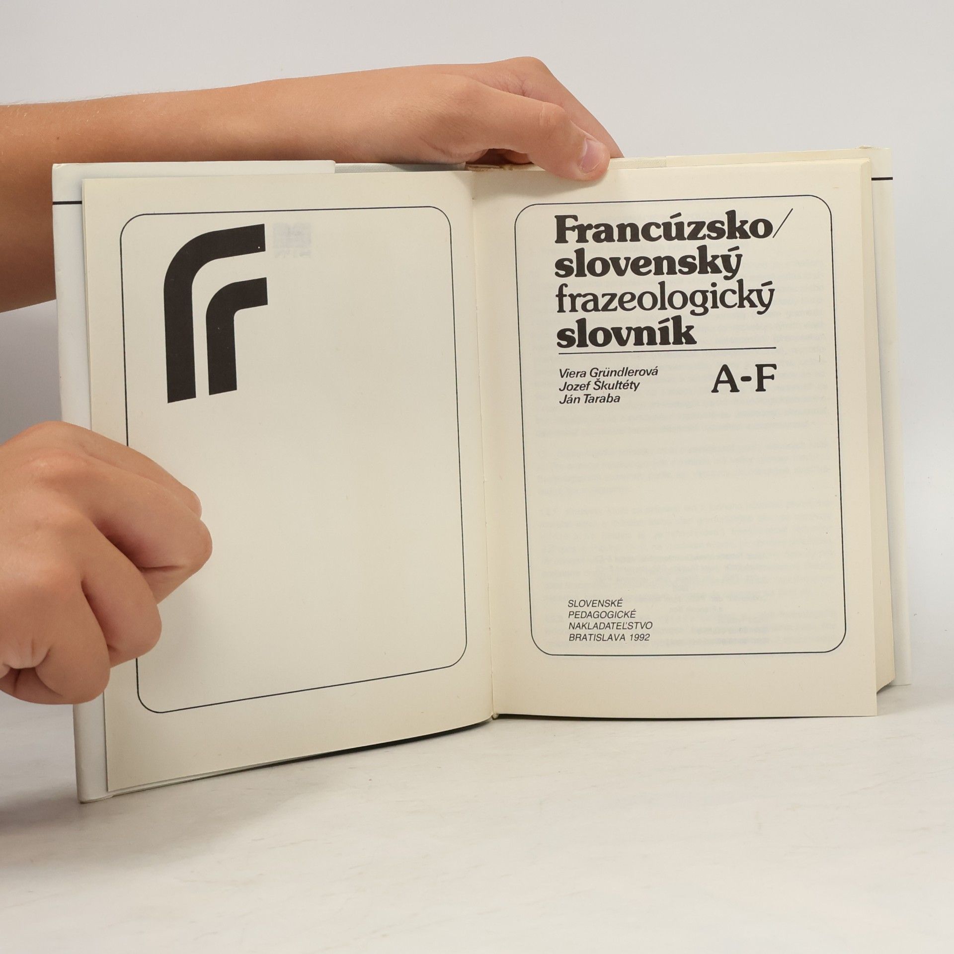 Jozef Škultéty Francúzsko-slovenský frazeologický slovník 1 (A-F)