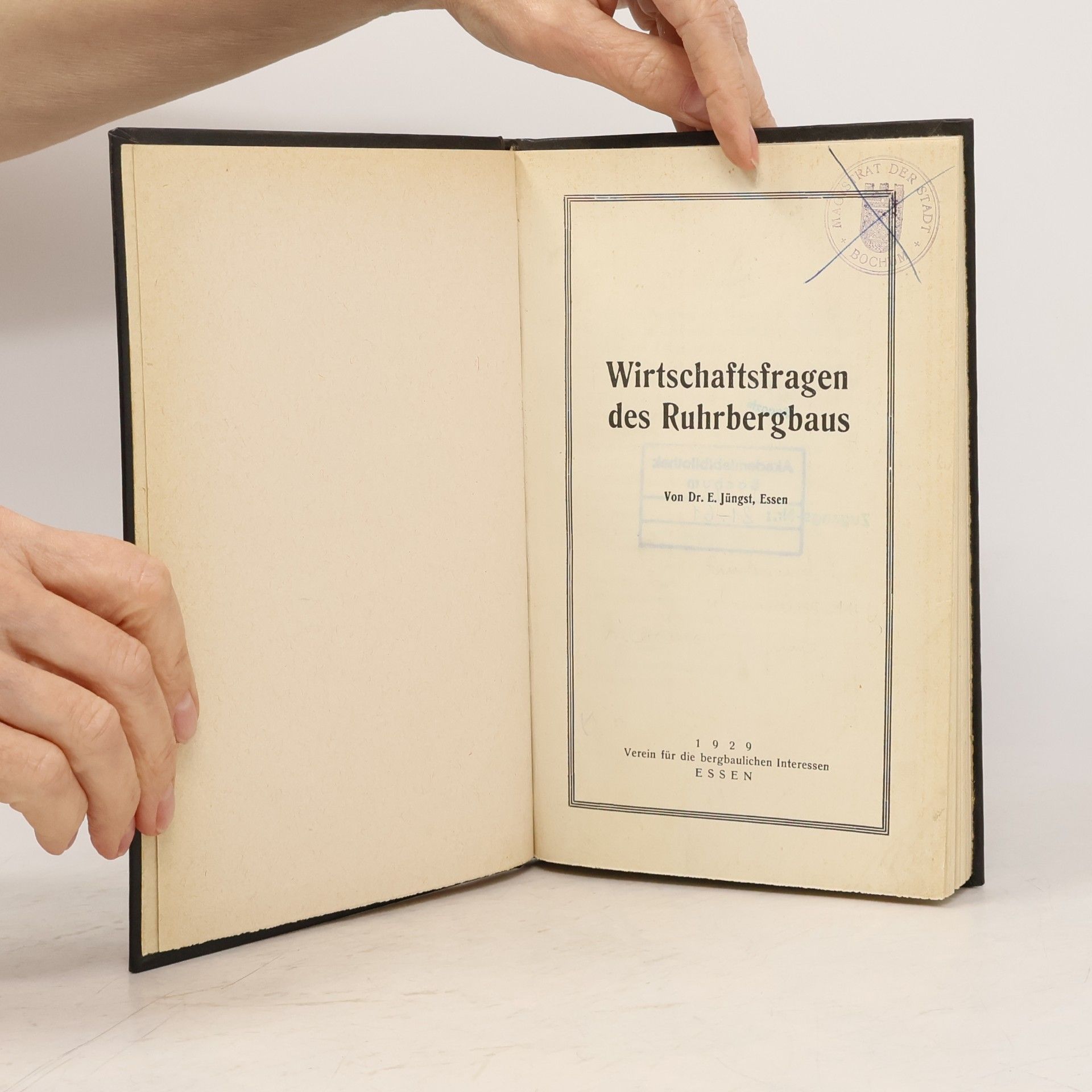 Ernst Jüngst Wirtschaftsfragen des Ruhrbergbaus
