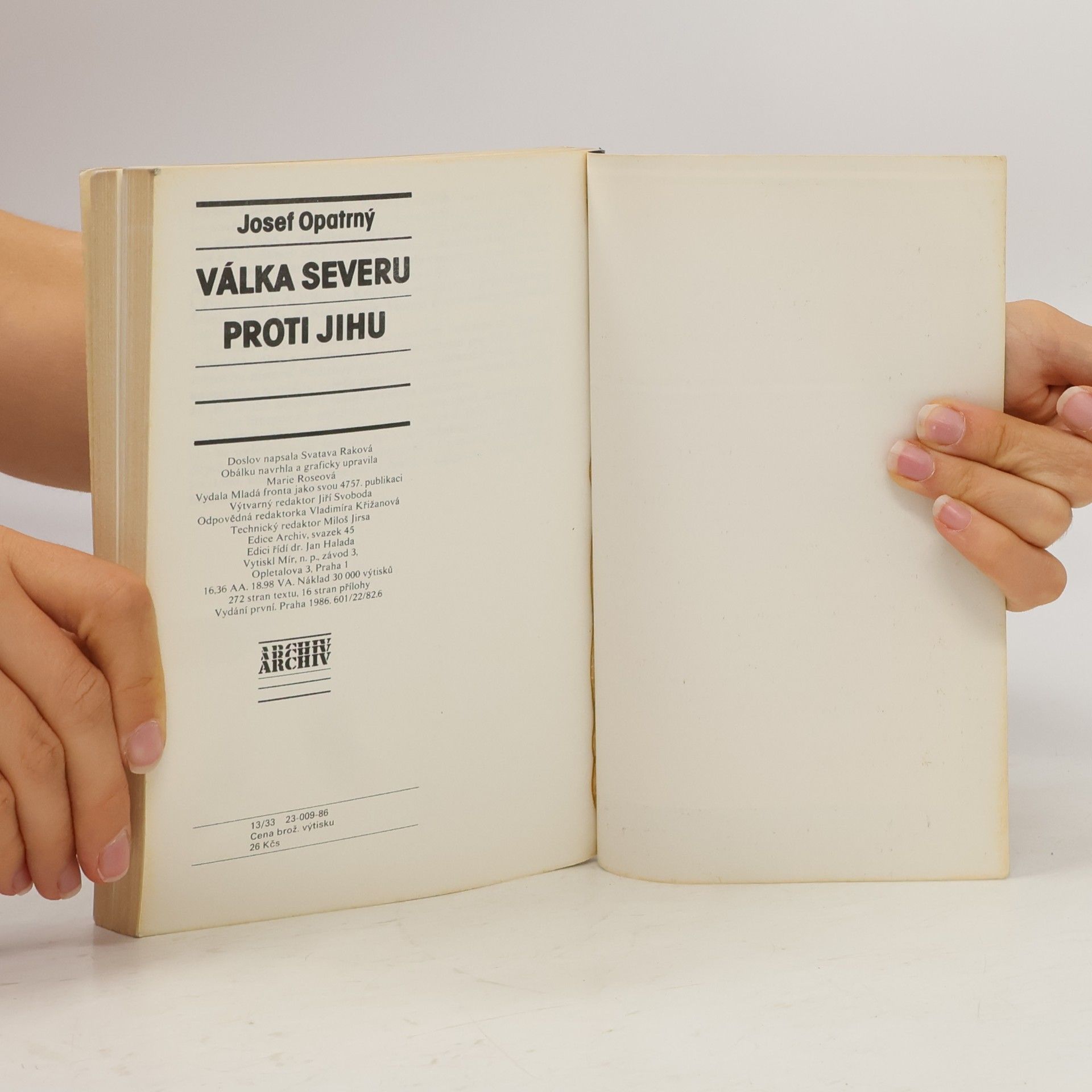 Josef Opatrný Válka Severu proti Jihu