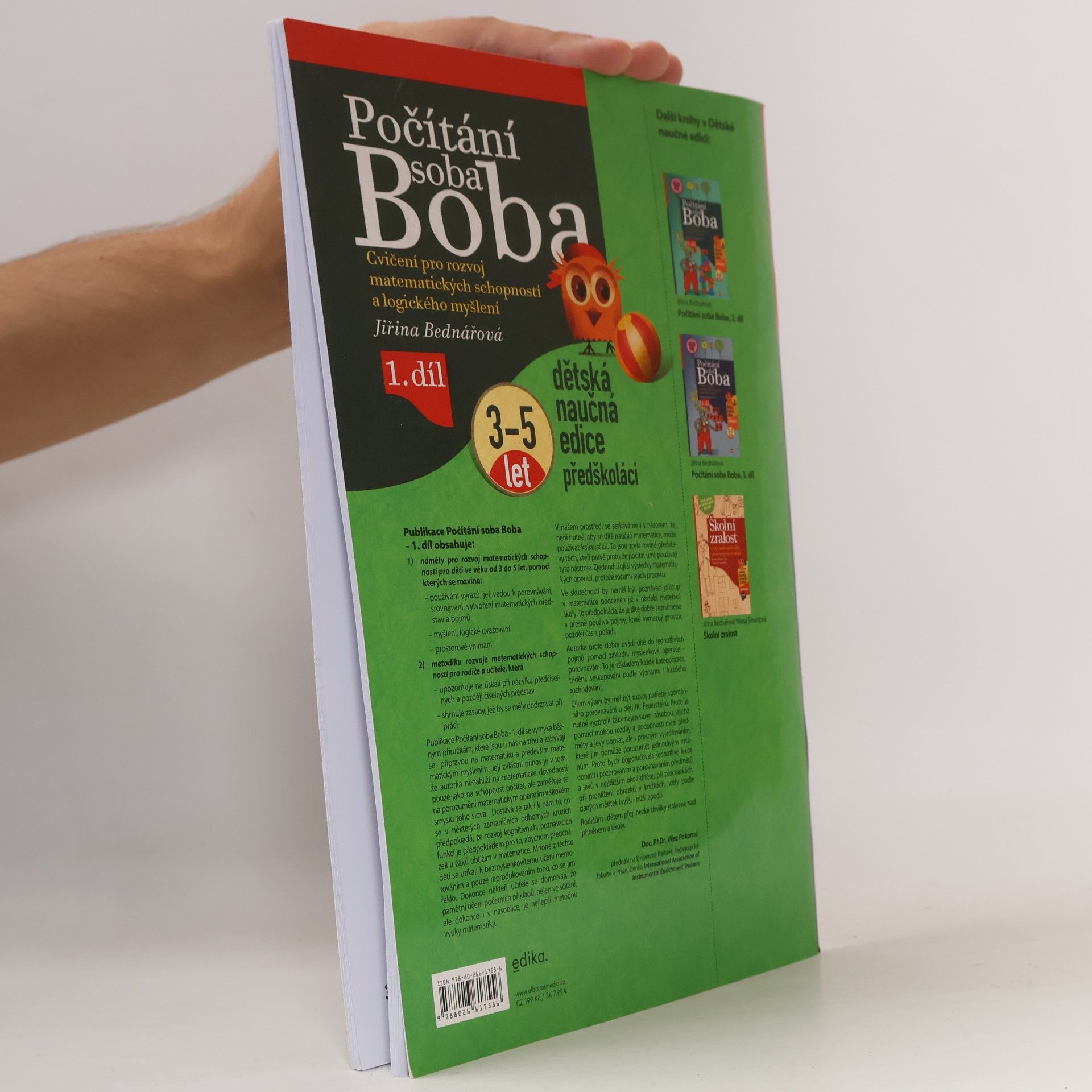 Jiřina Bednářová Počítání soba Boba. 1. díl, Cvičení pro rozvoj matematických schopností a logického myšlení pro děti od 3 do 5 let