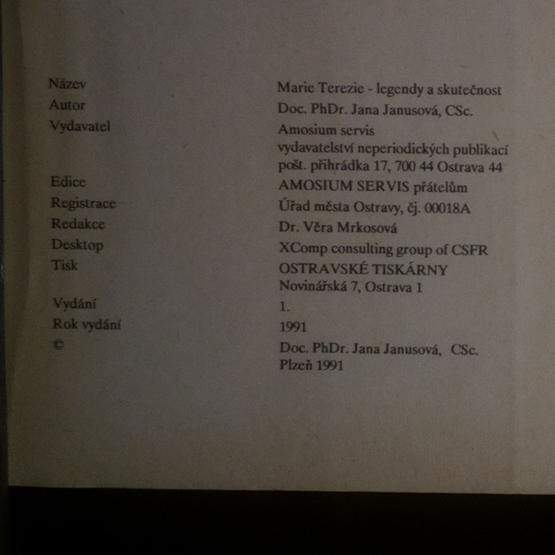 Jana Janusová Marie Terezie. Legendy a skutečnost
