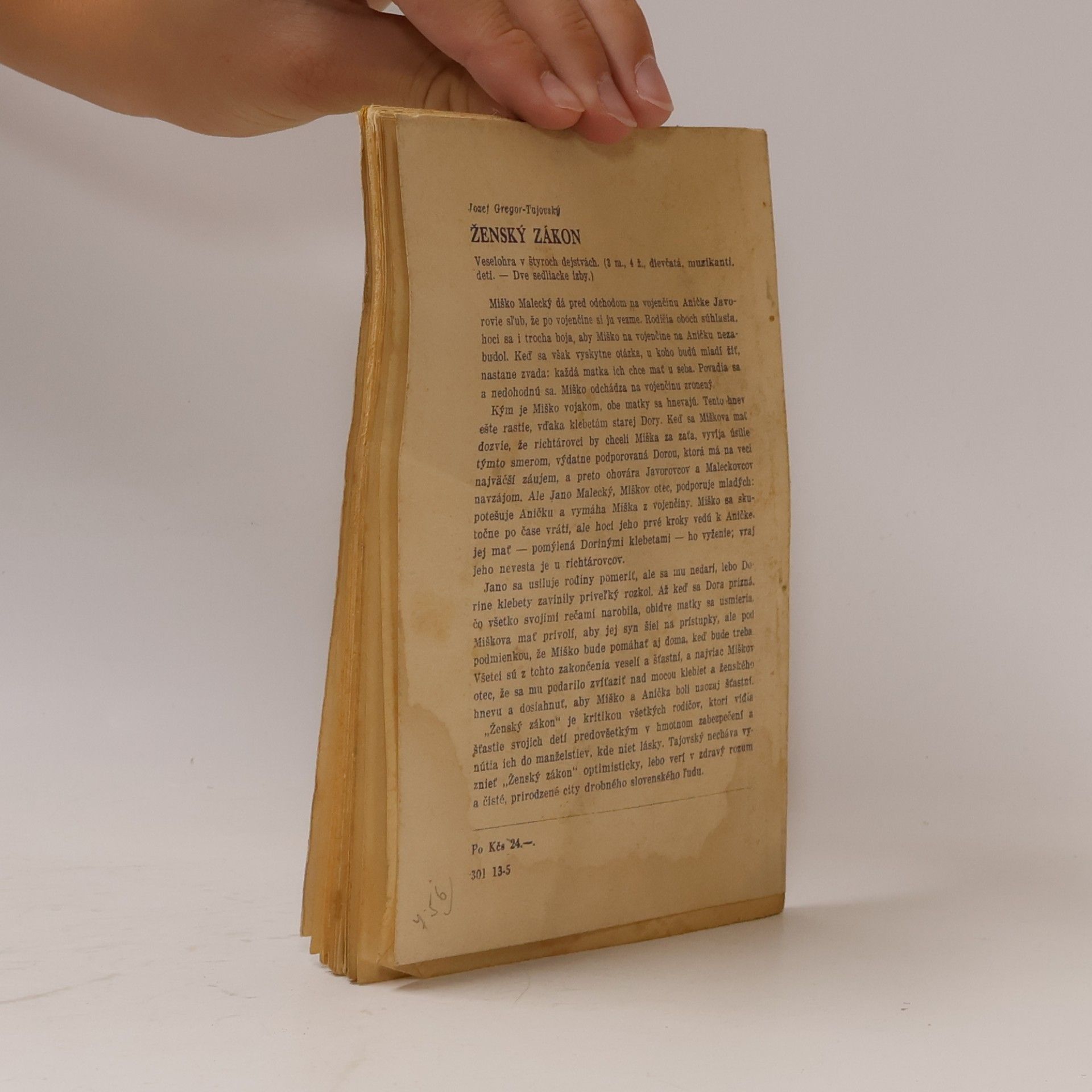 Jozef Gregor Tajovský Ženský zákon
