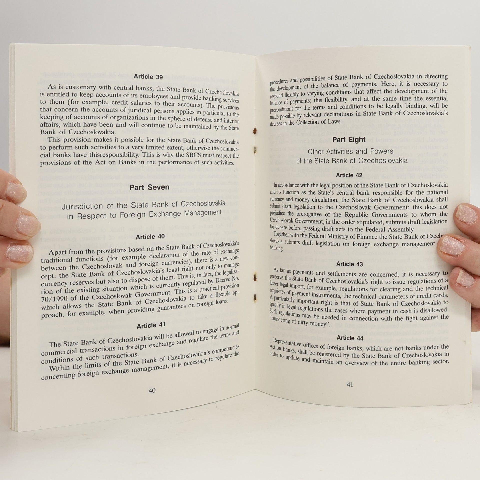 Various authors Czechoslovak Bank Acts