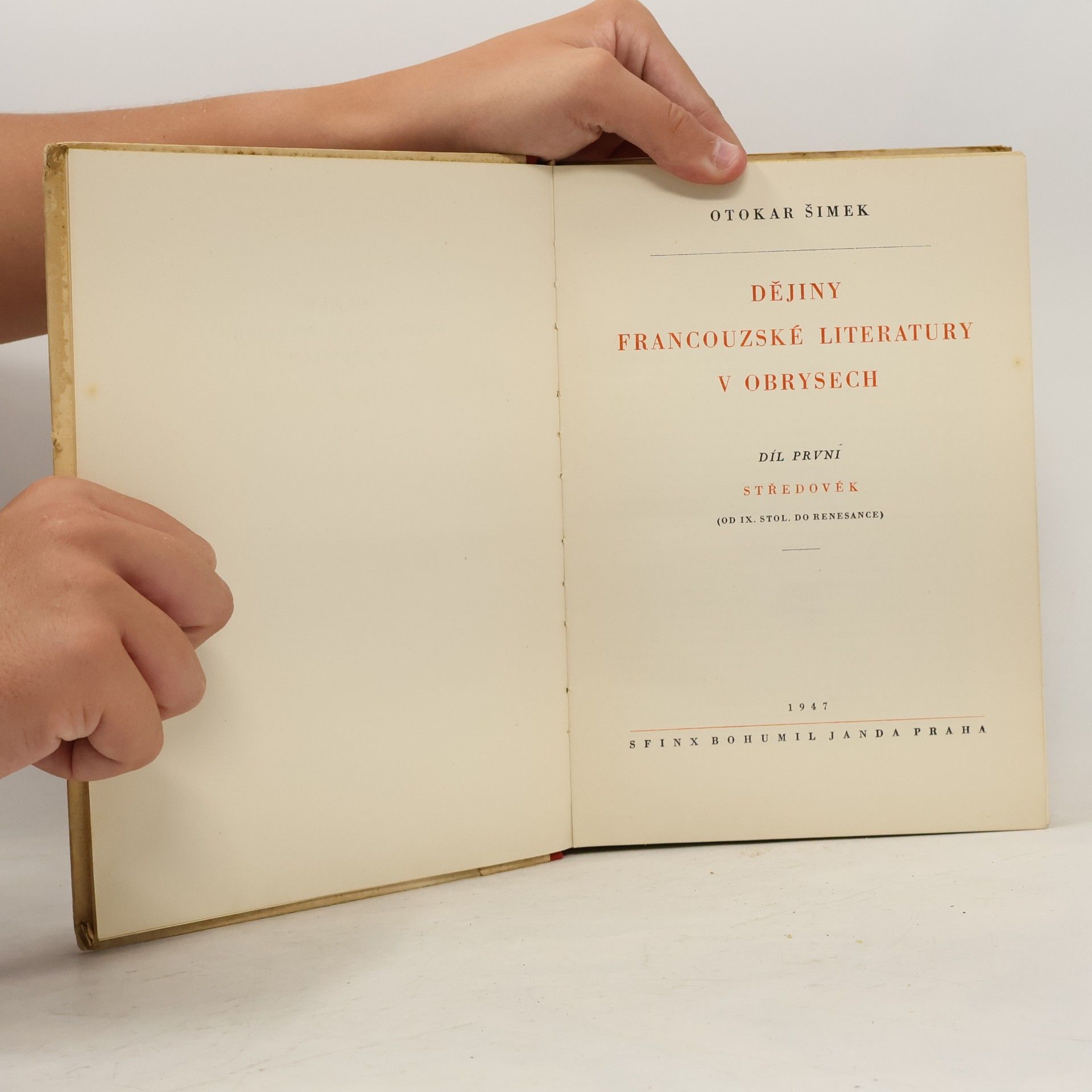 Otokar Šimek Dějiny francouzské literatury I.